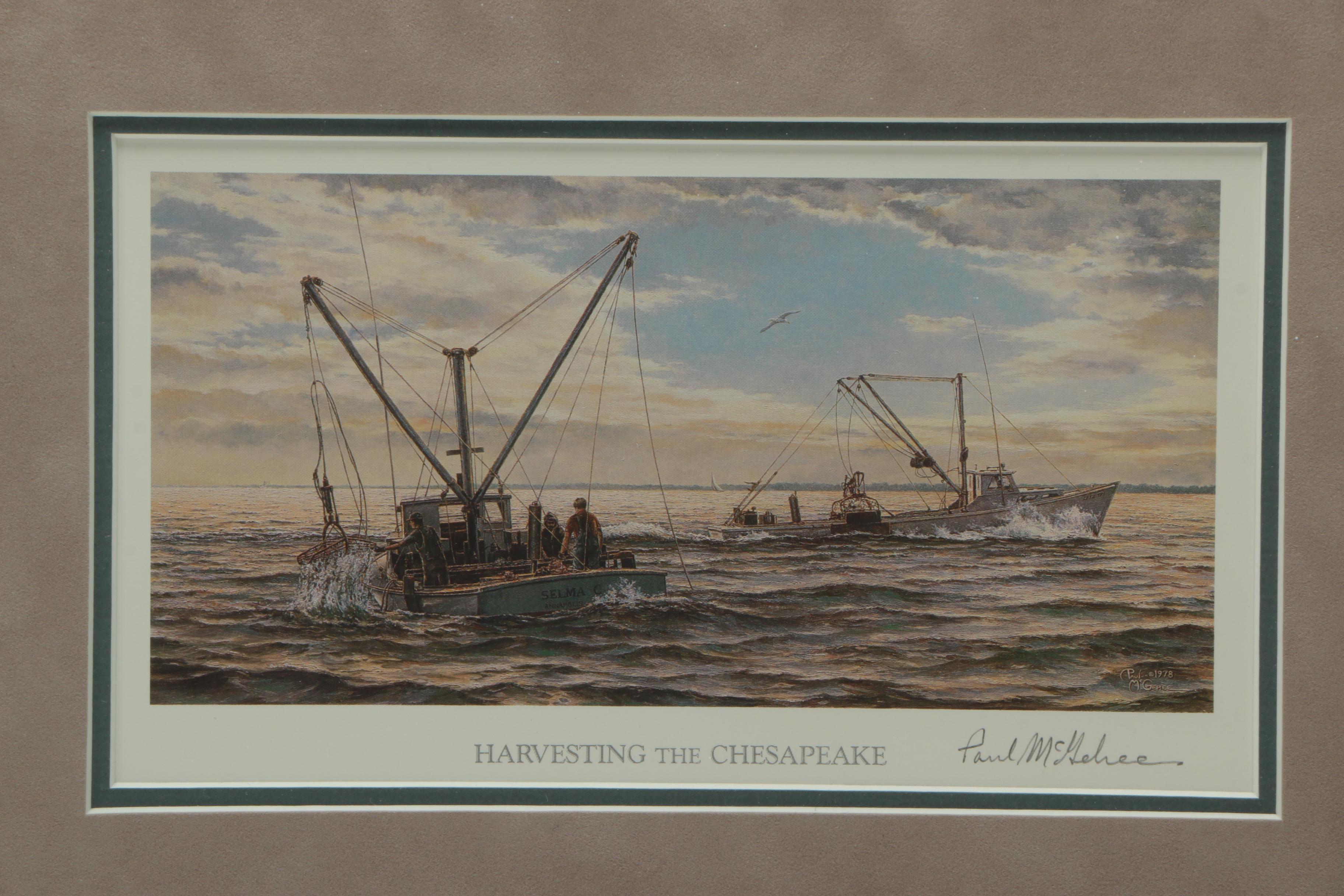 Paul McGehee Offset Lithograph "Harvesting the Chesapeake"