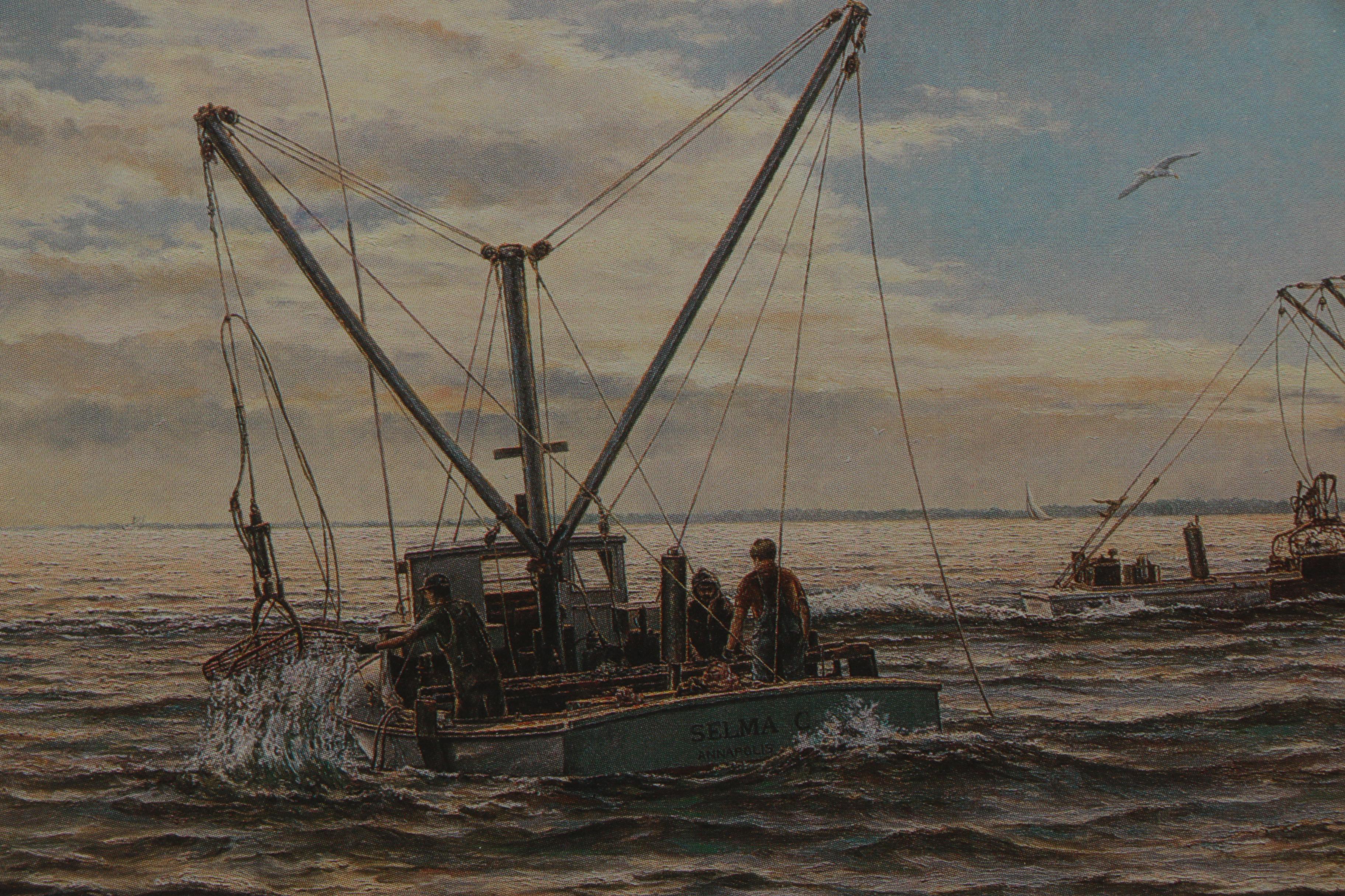 Paul McGehee Offset Lithograph "Harvesting the Chesapeake"
