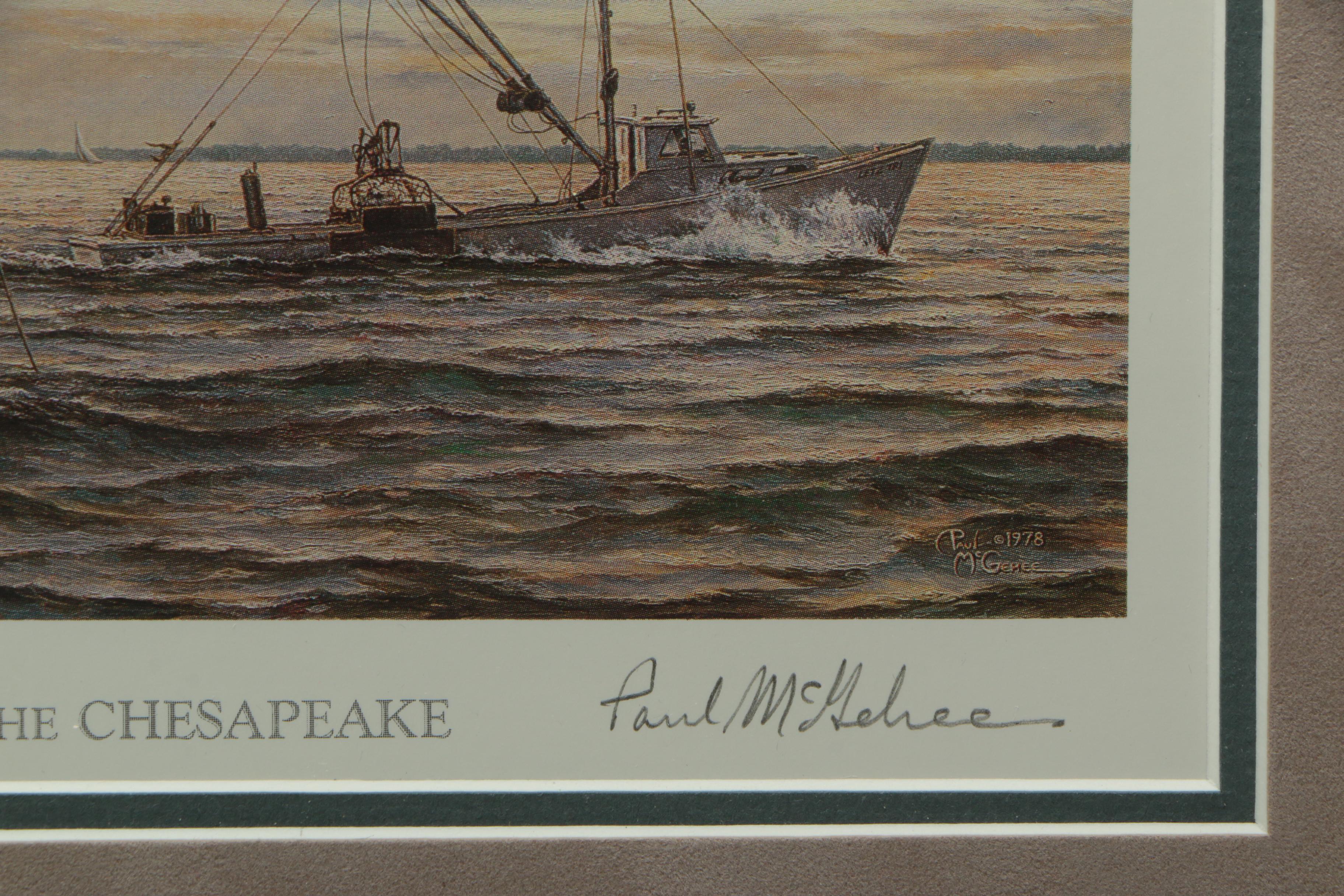 Paul McGehee Offset Lithograph "Harvesting the Chesapeake"