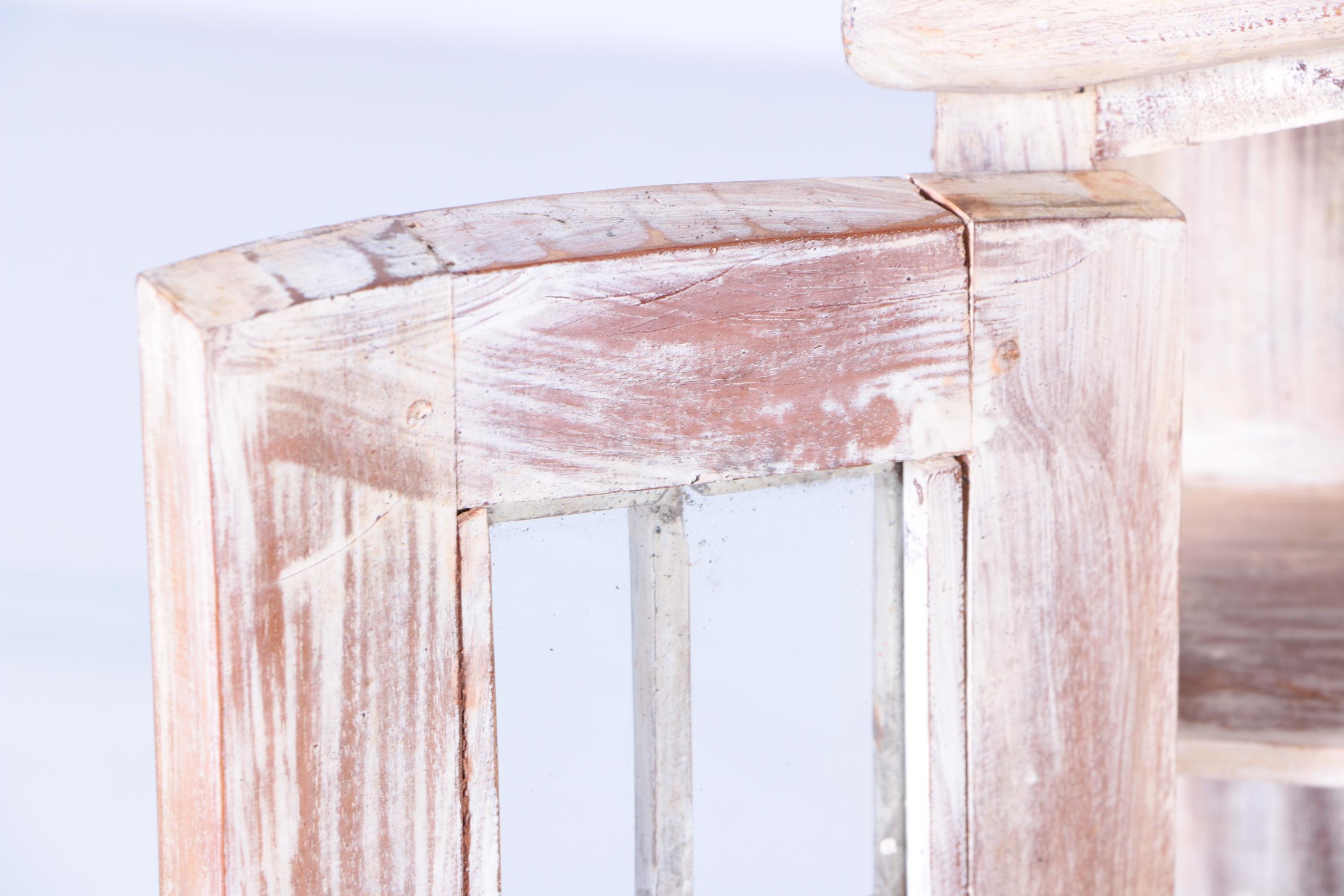 White-Washed Wall or Shelf Display Cabinet