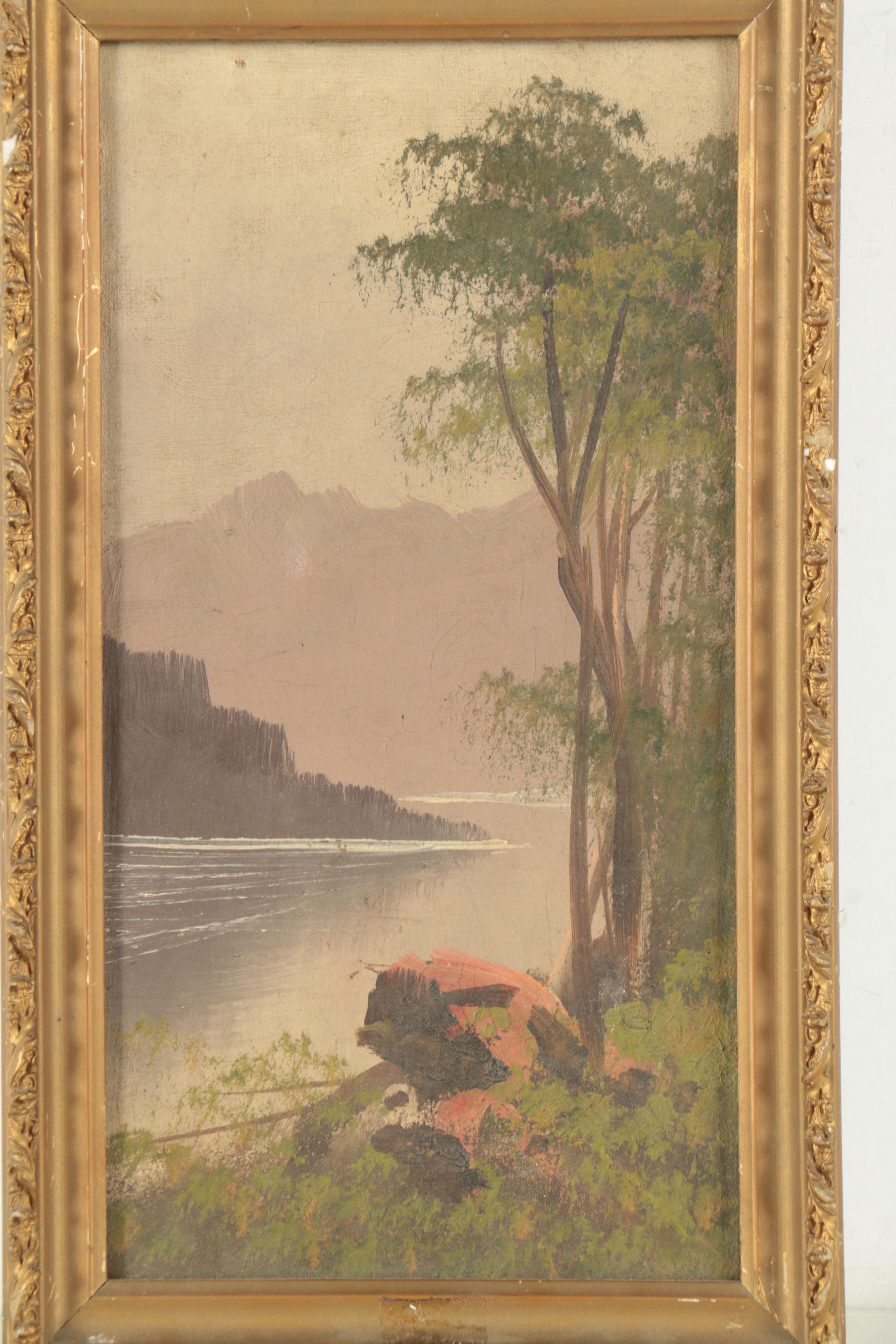 Oil Painting of a River