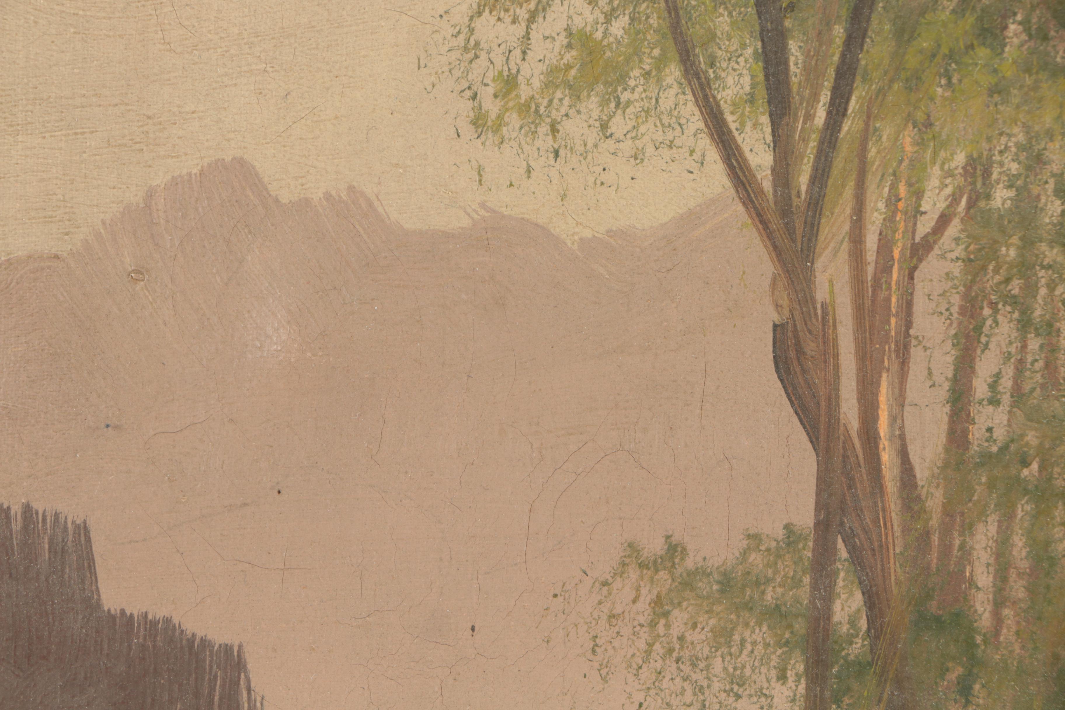 Oil Painting of a River