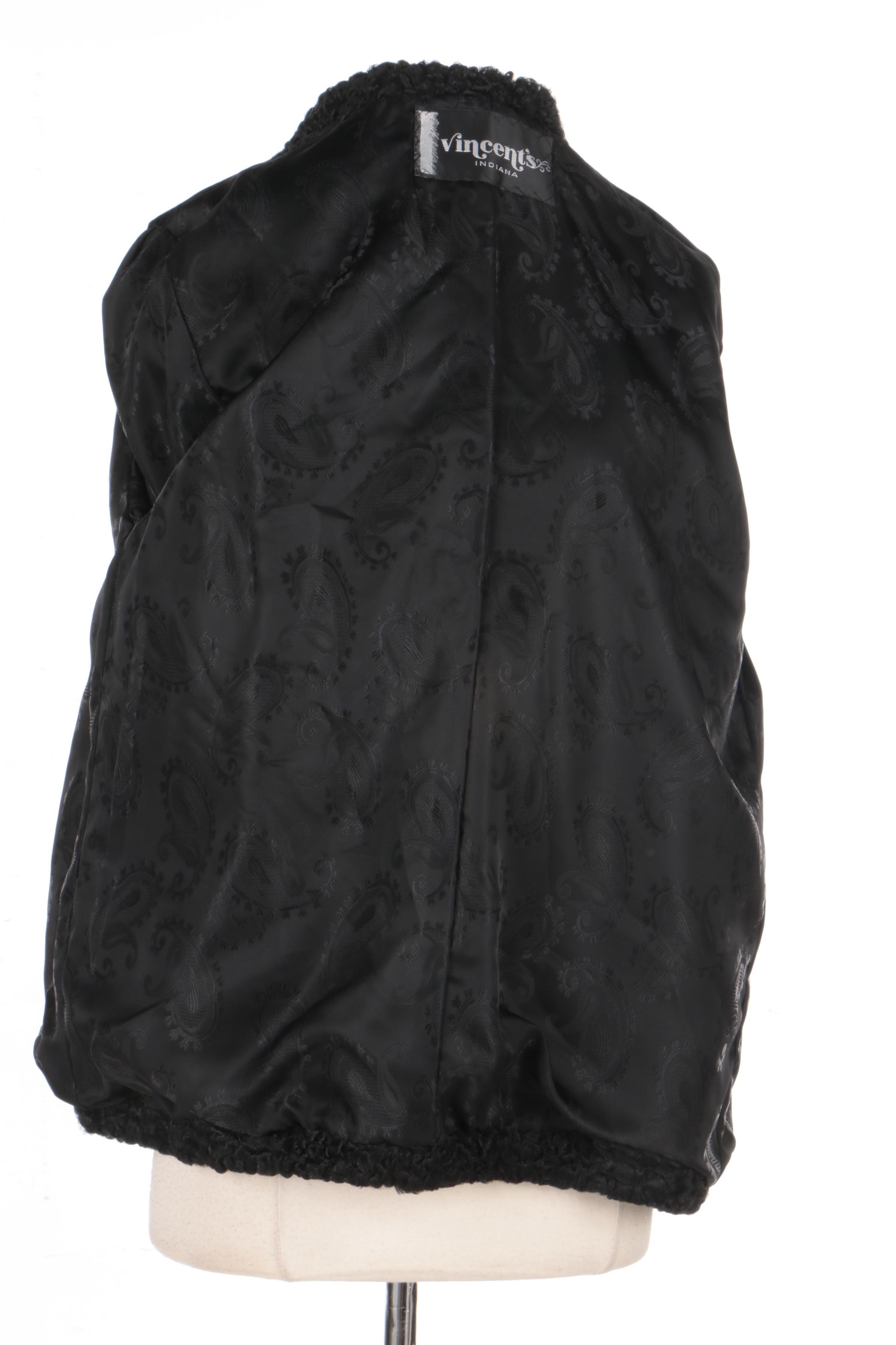 Vintage Black Persian Lamb Fur Jacket