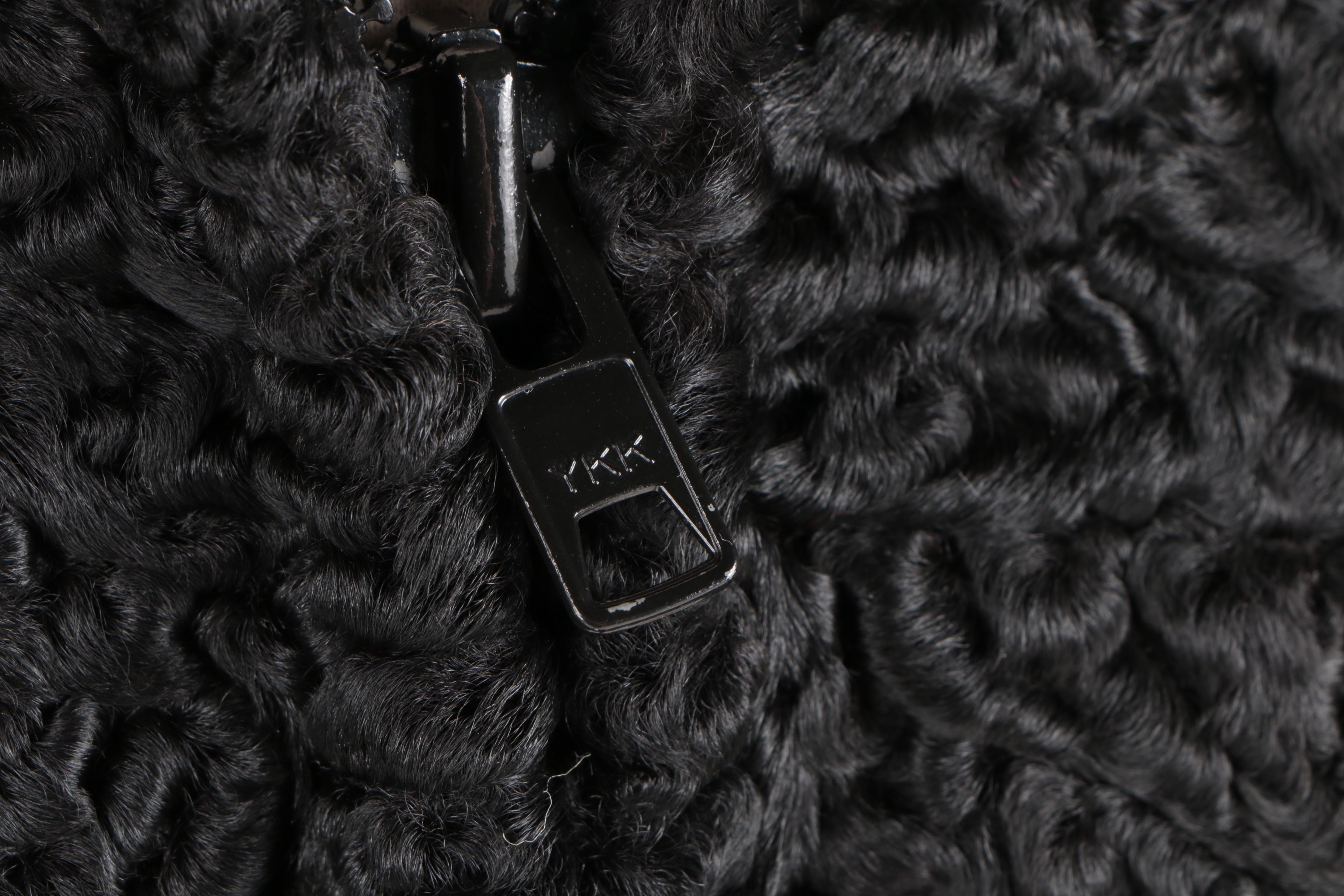 Vintage Black Persian Lamb Fur Jacket