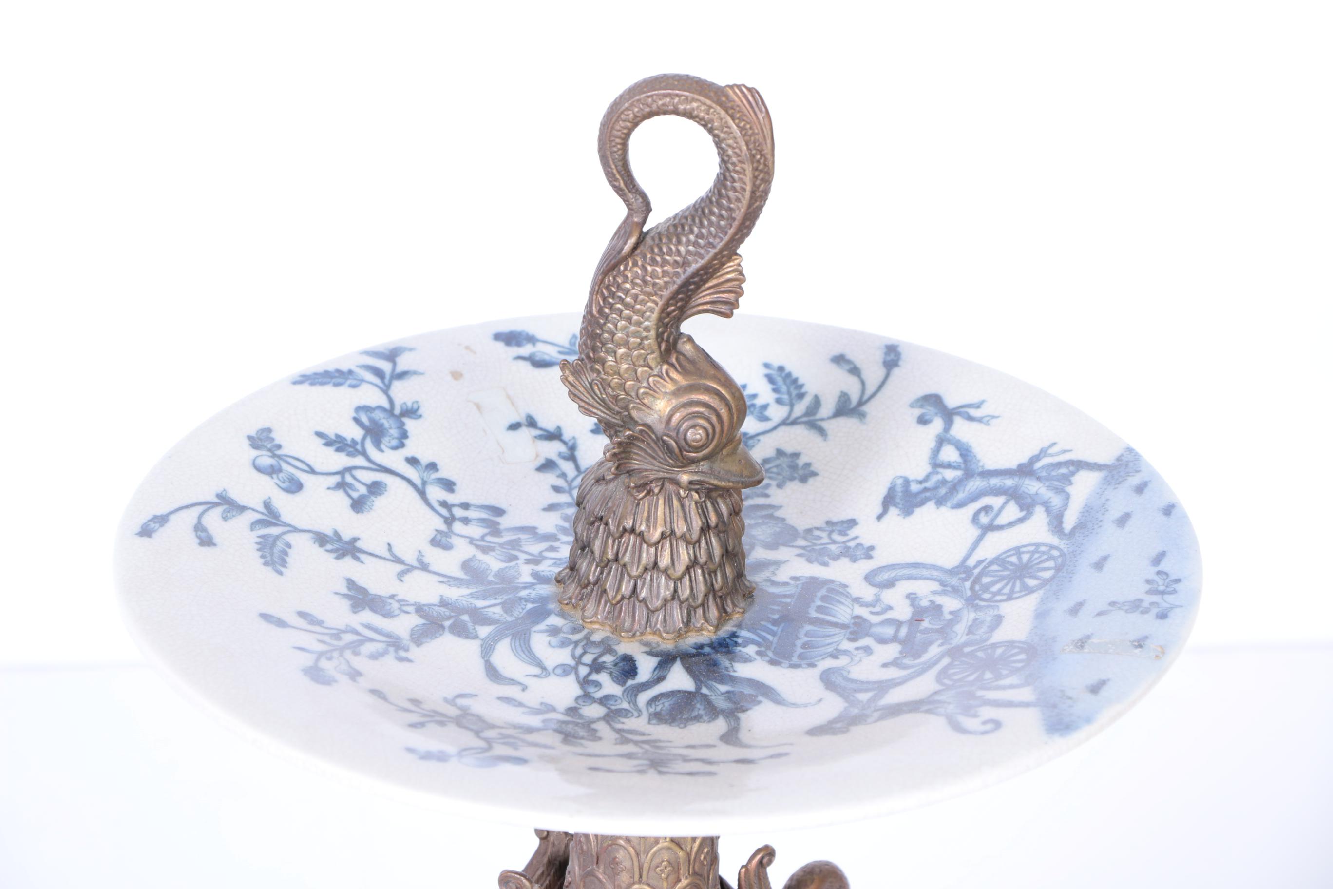 Chinese Reproduction Tiered Ceramic Serving Dish