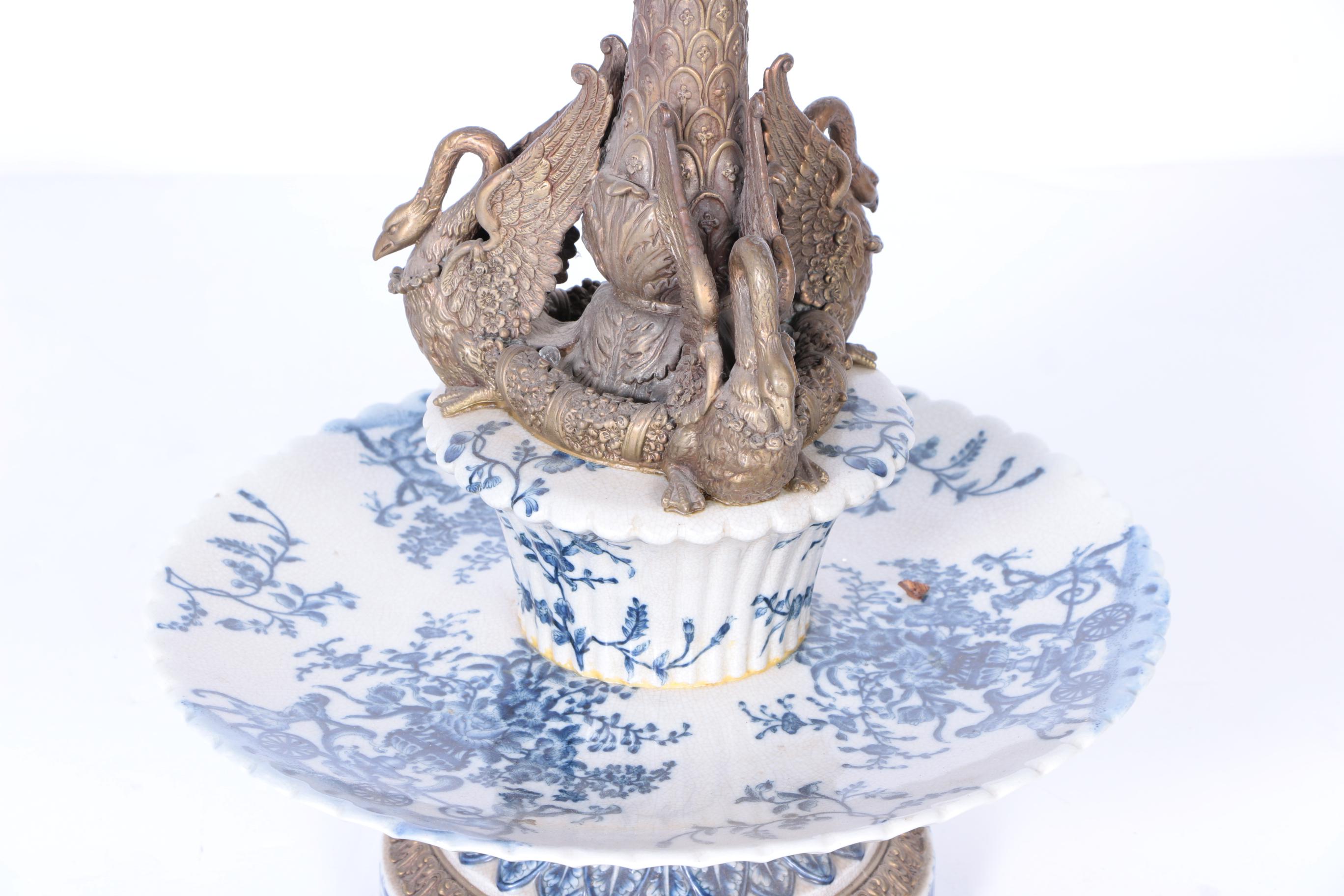 Chinese Reproduction Tiered Ceramic Serving Dish