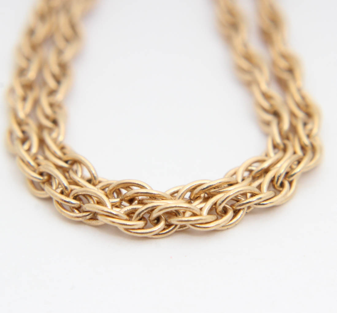 James Avery 14K Yellow Gold Rose Cross Pendant Necklace