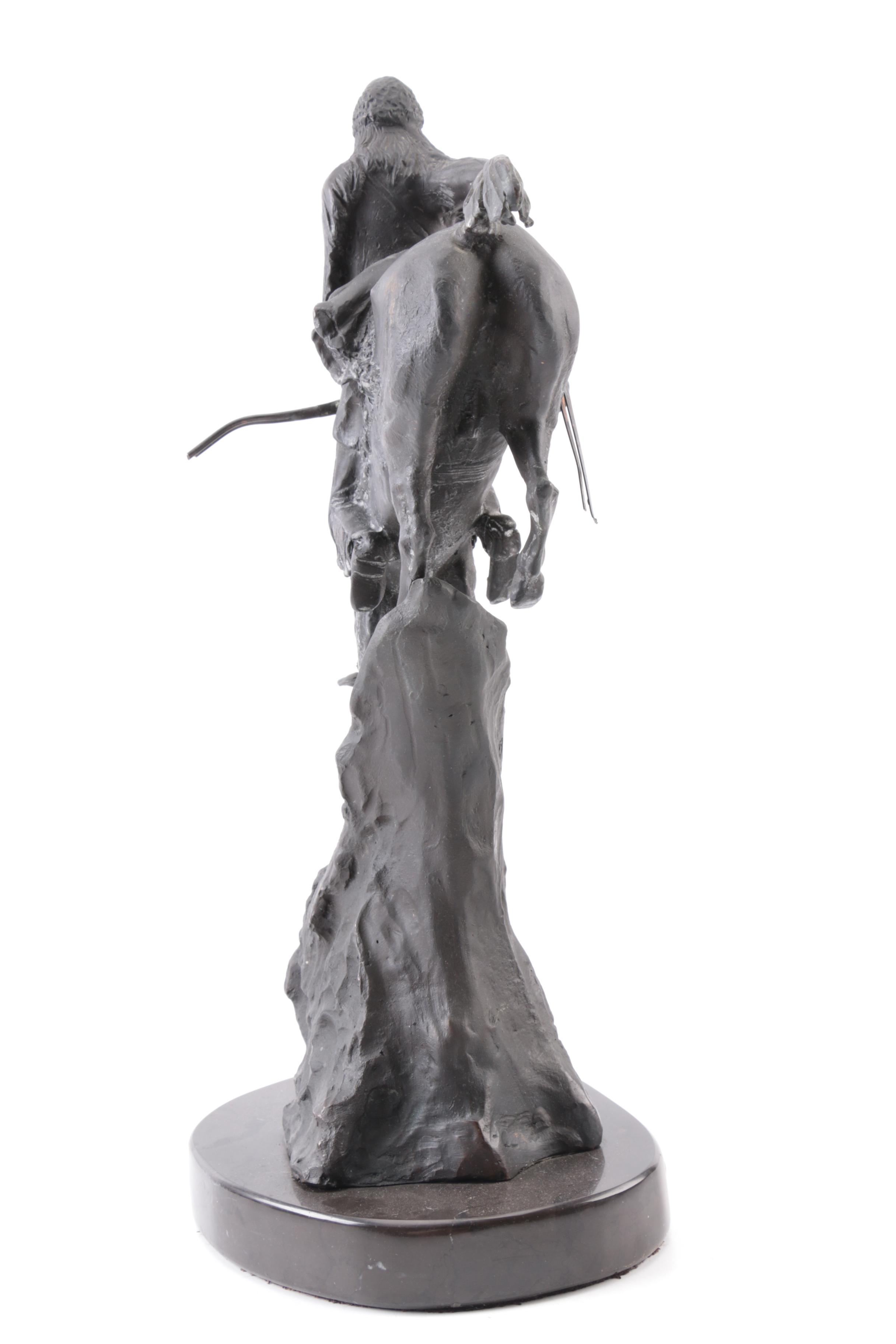 Metal Sculpture after Frederic Remington "Mountain Man"