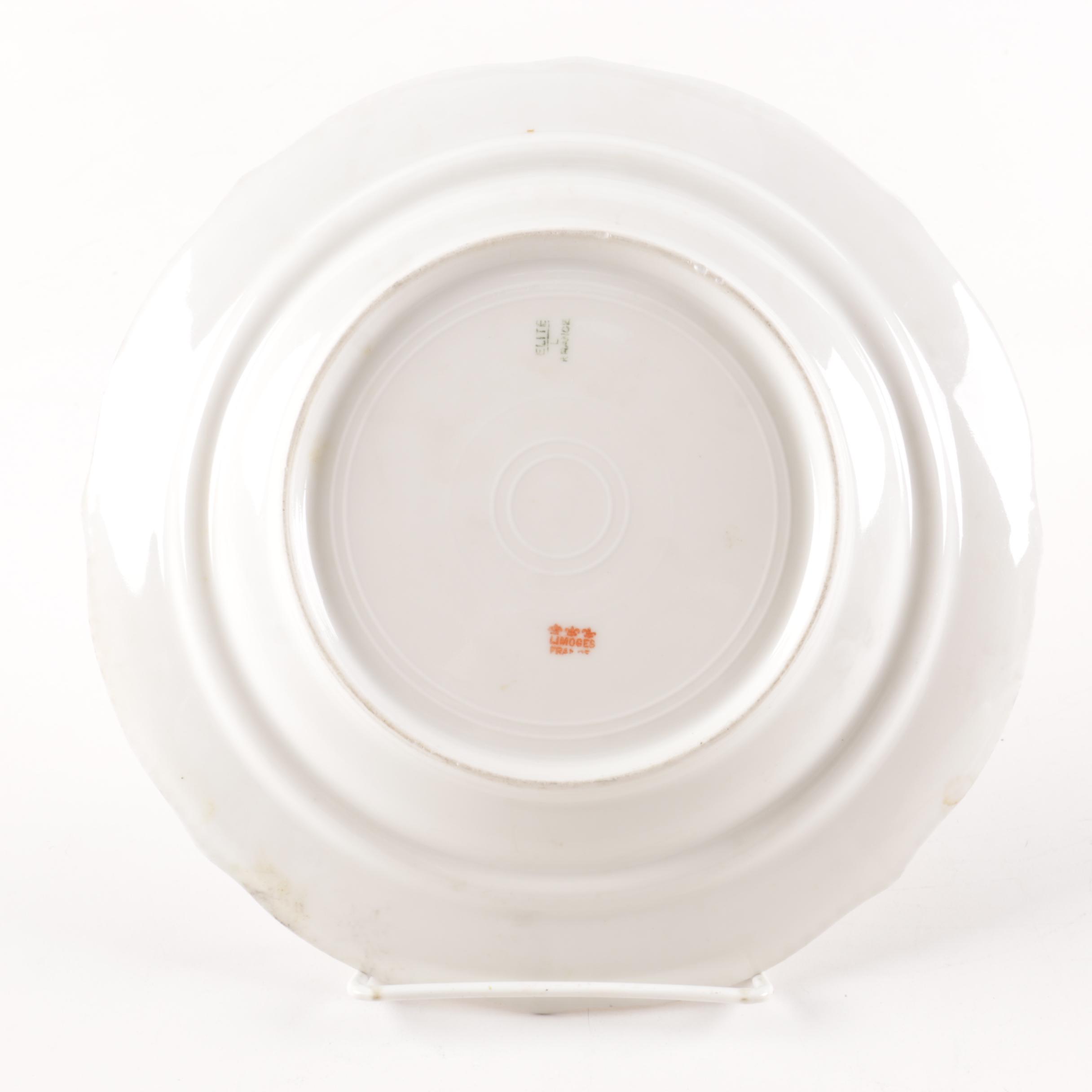 Early 20th Century Limoges Porcelain Cover and Dish