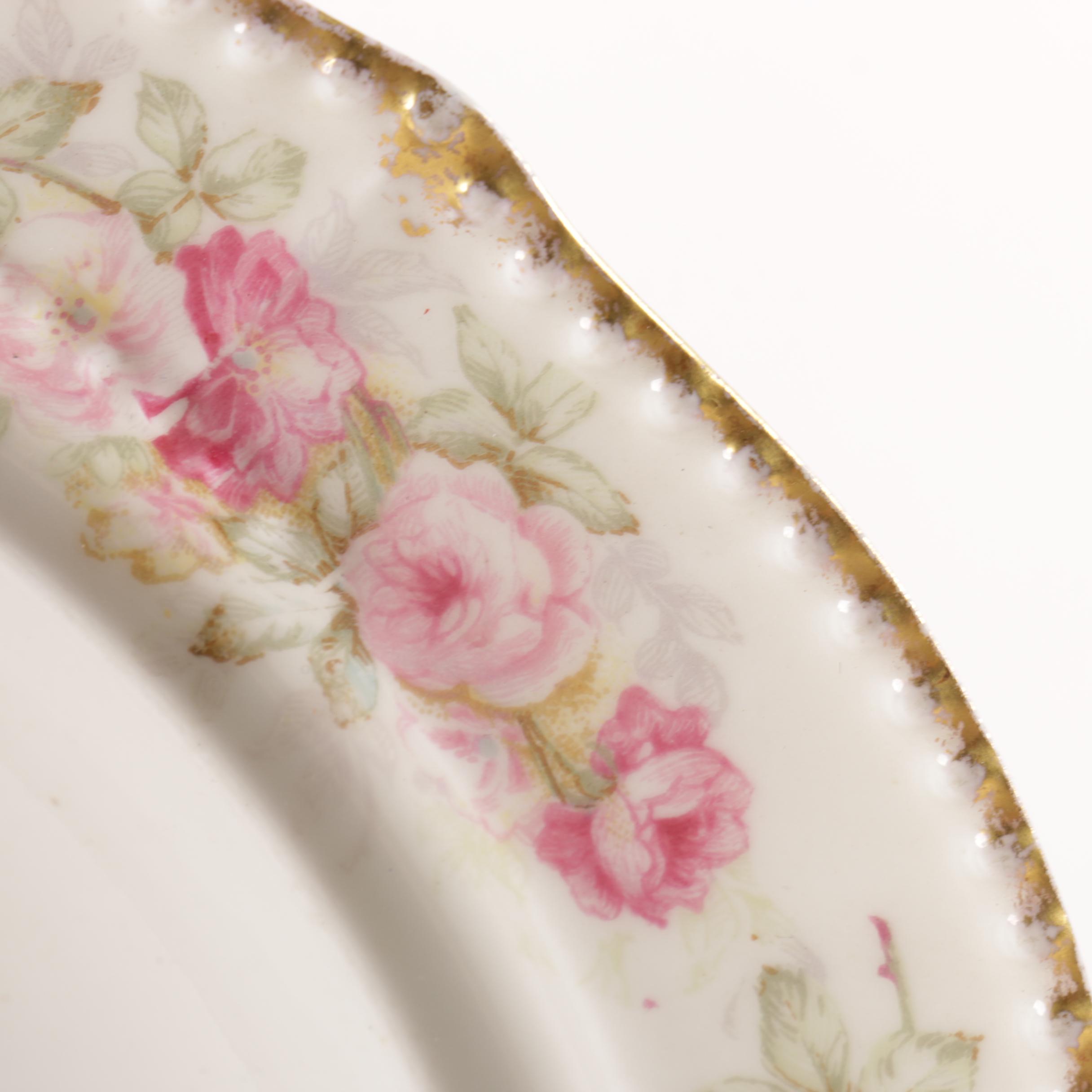 Early 20th Century Limoges Porcelain Cover and Dish