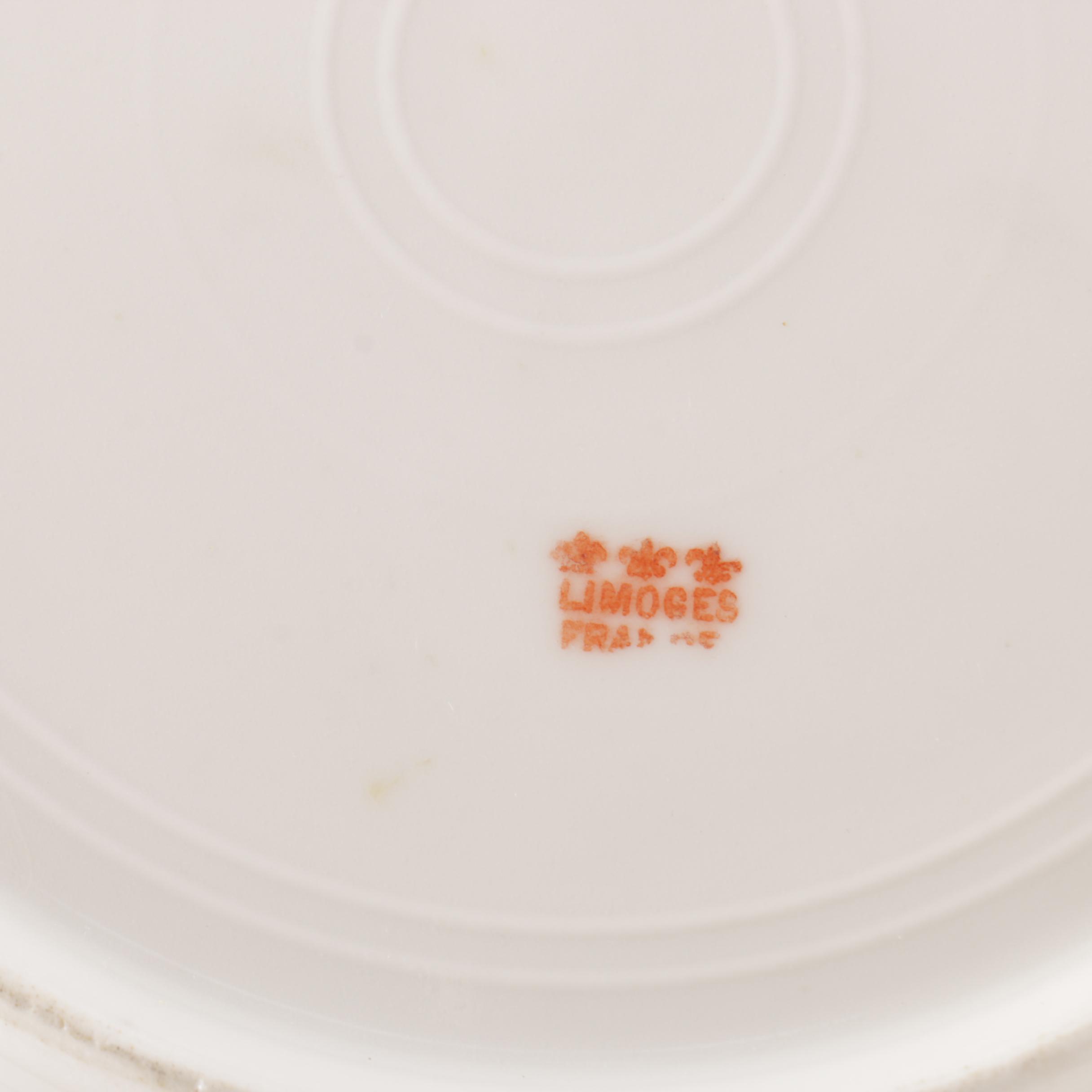 Early 20th Century Limoges Porcelain Cover and Dish