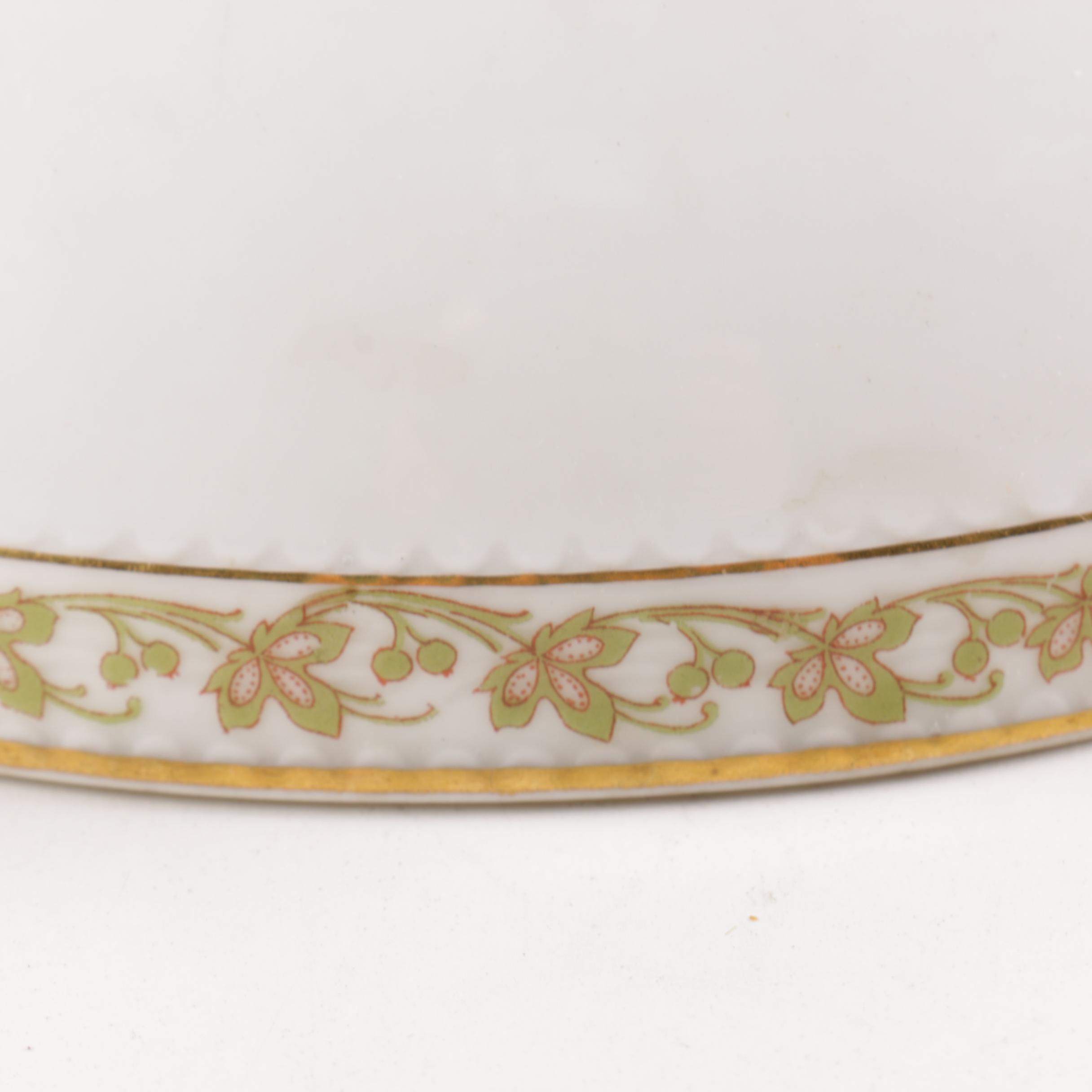Early 20th Century Limoges Porcelain Cover and Dish