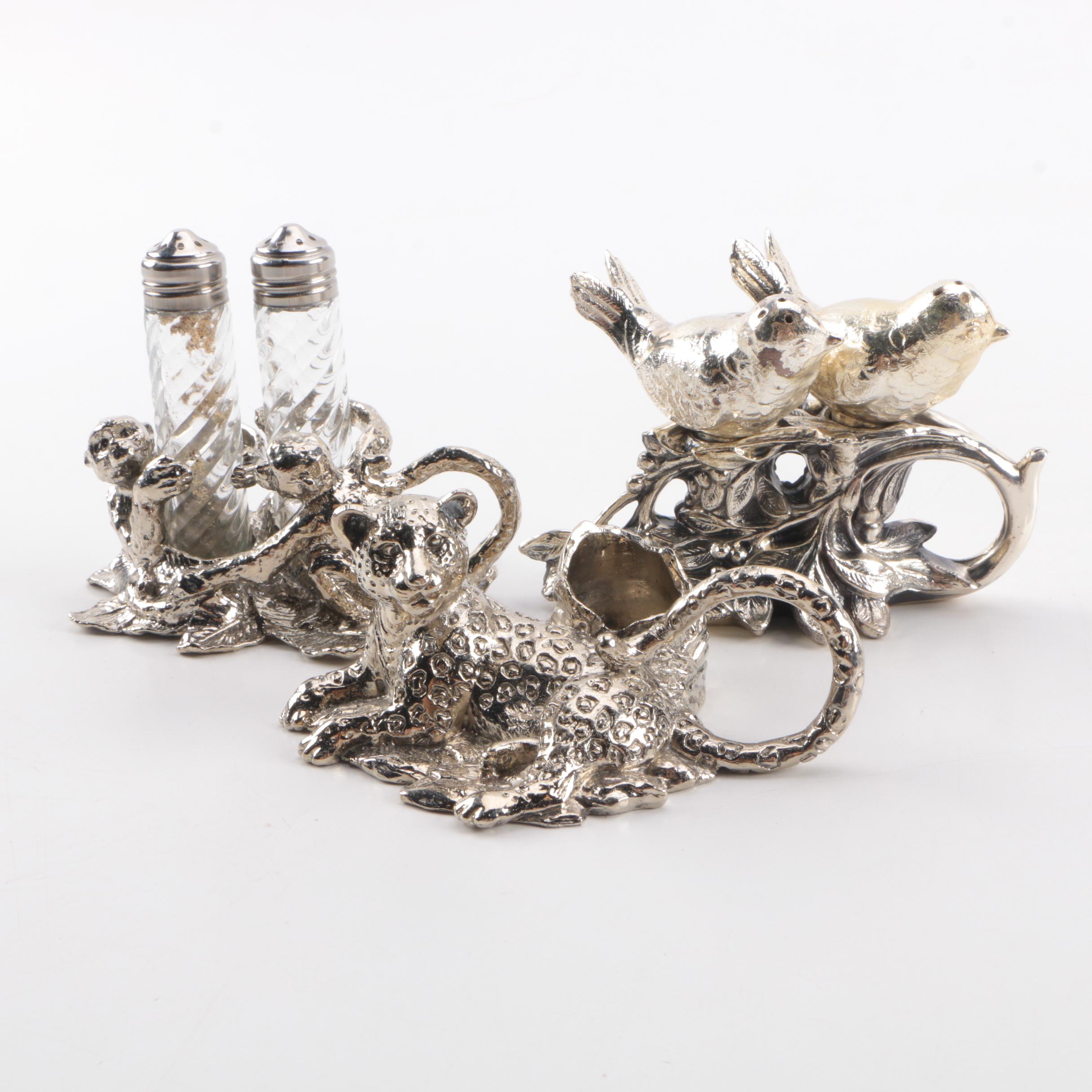 W.B. Manufacturing Metal Salt and Pepper Shaker Sets