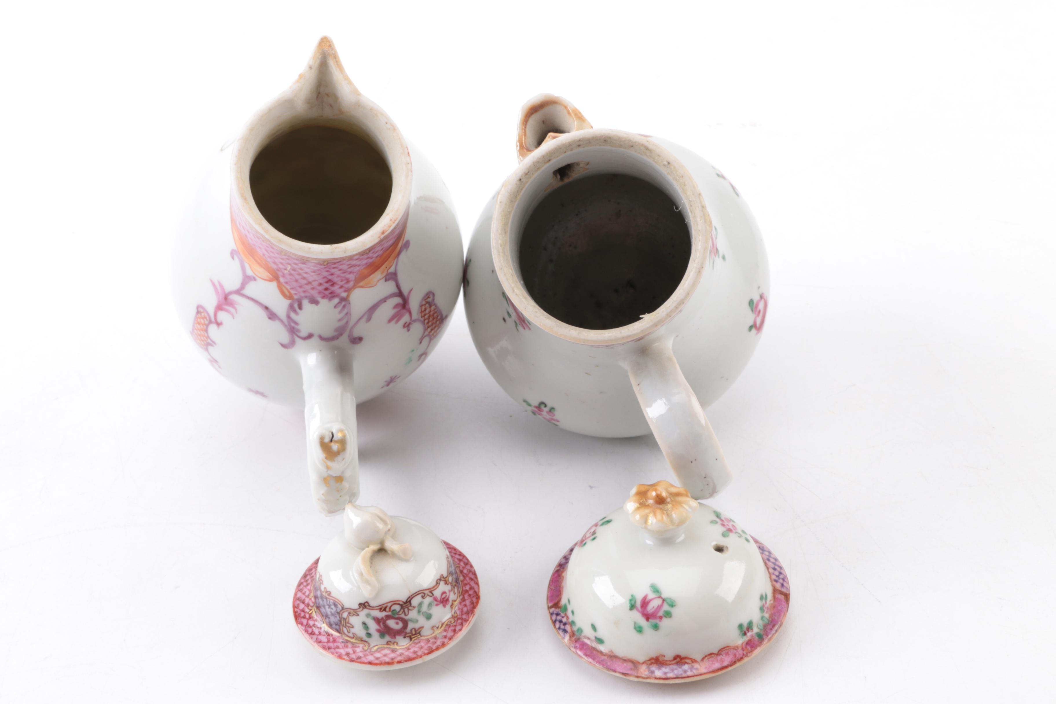 Antique Hand-Painted Porcelain Tableware