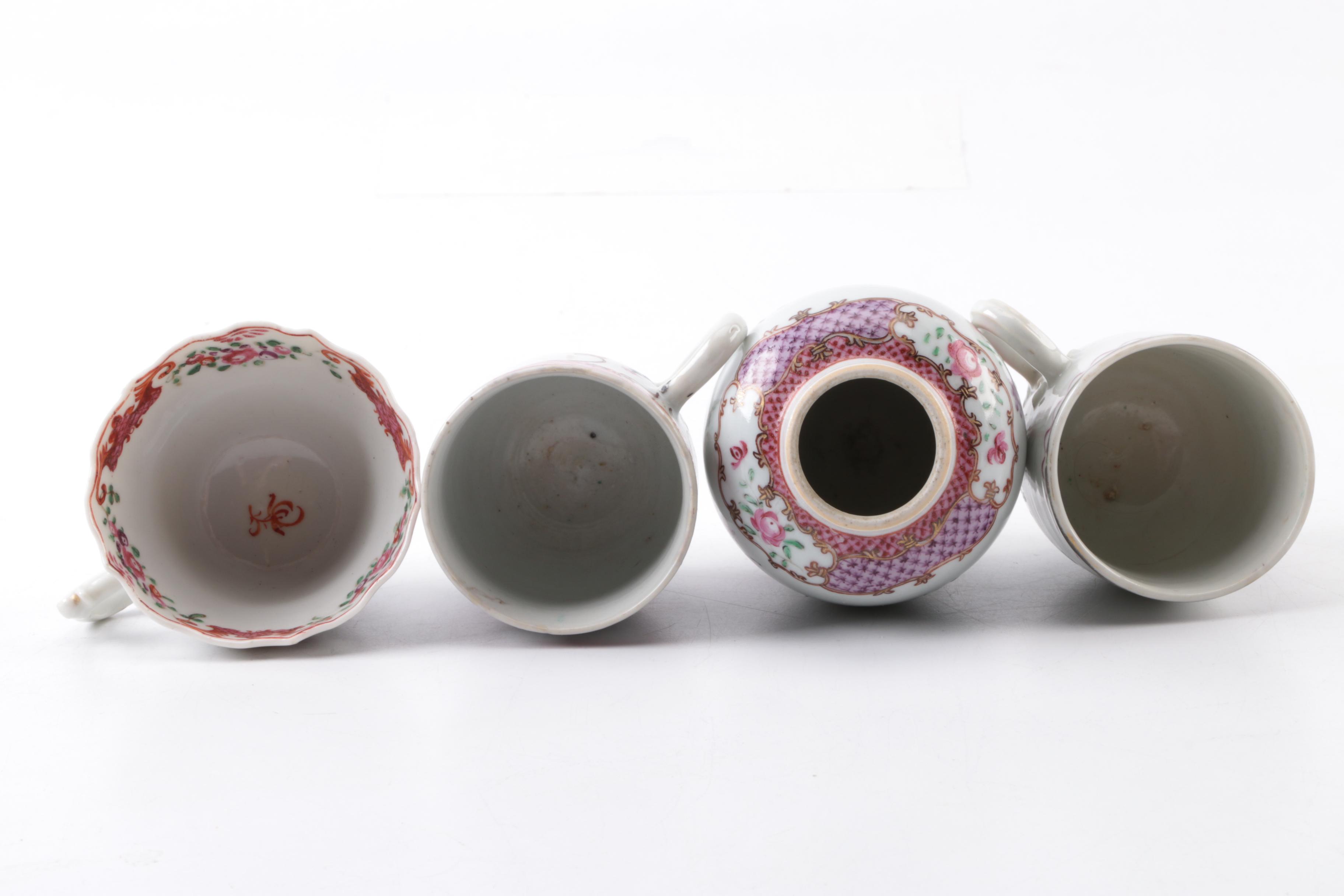 Antique Hand-Painted Porcelain Tableware