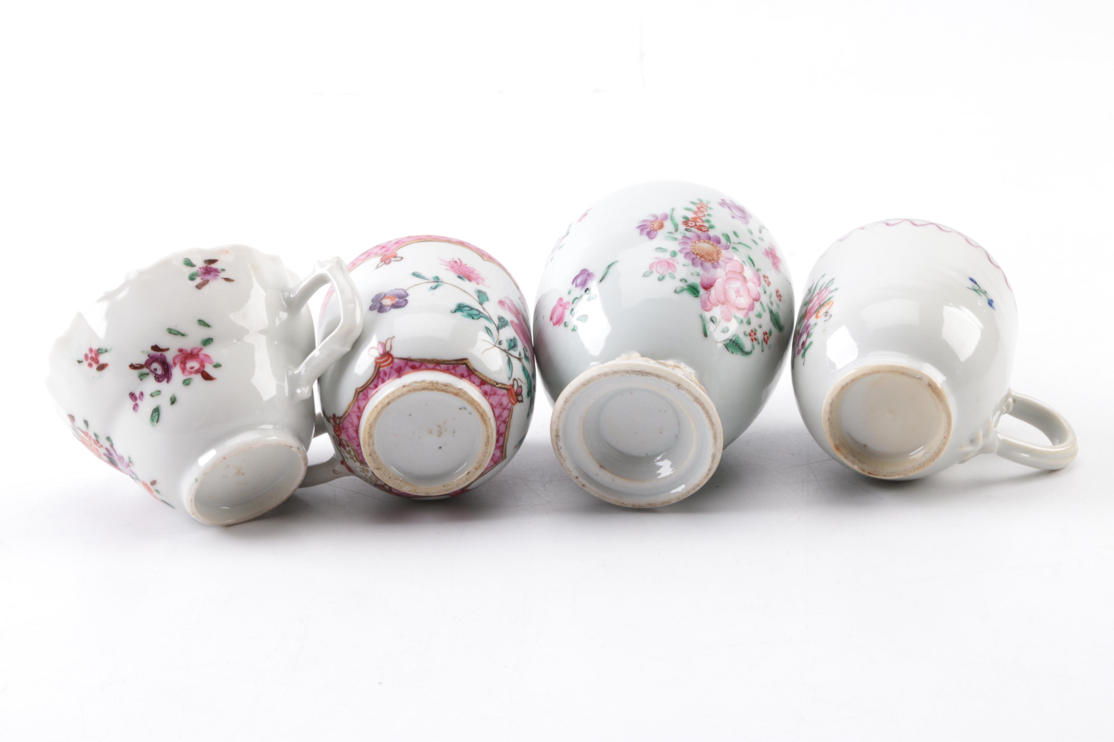 Antique Hand-Painted Porcelain Tableware