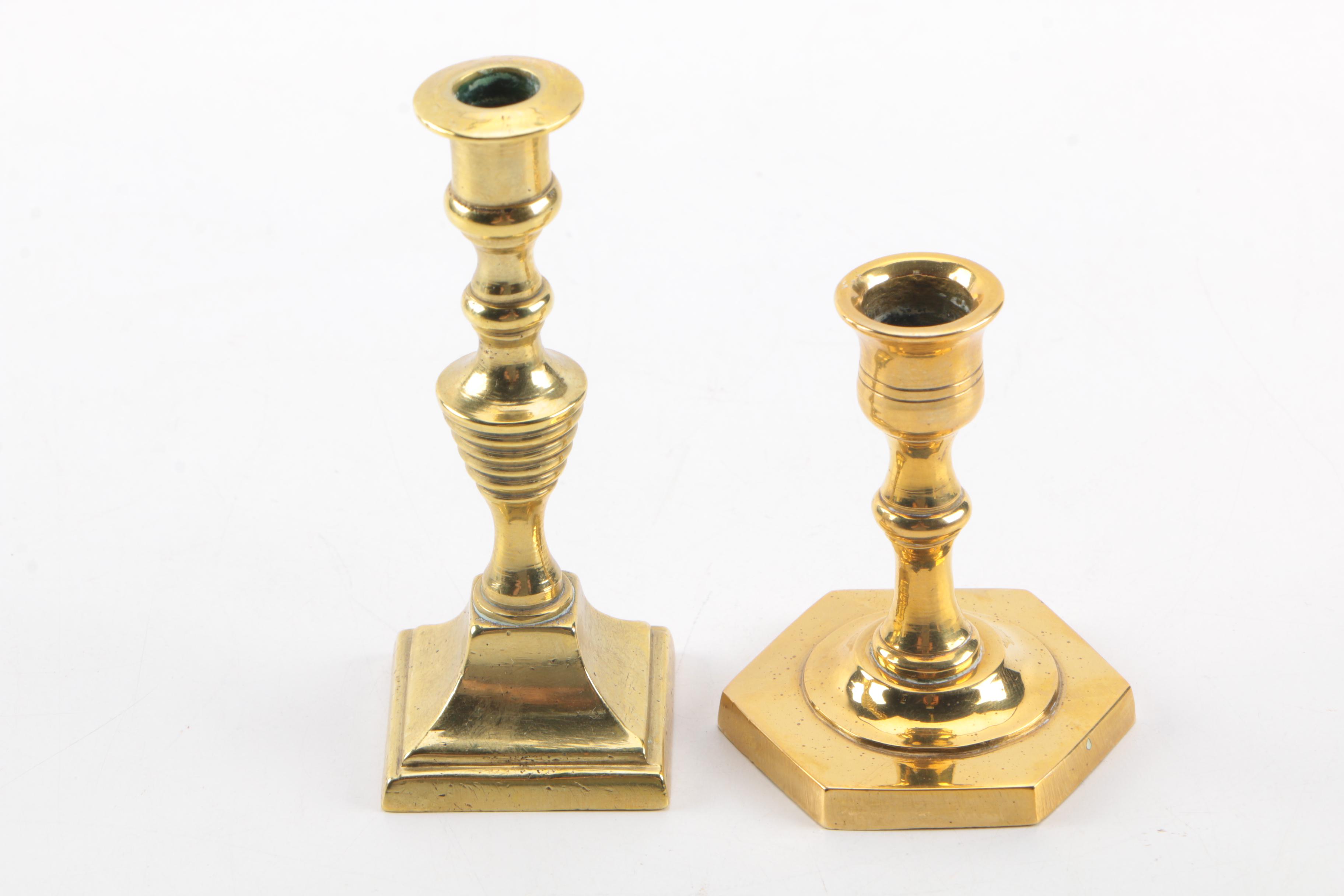 Brass Candlesticks and Stand