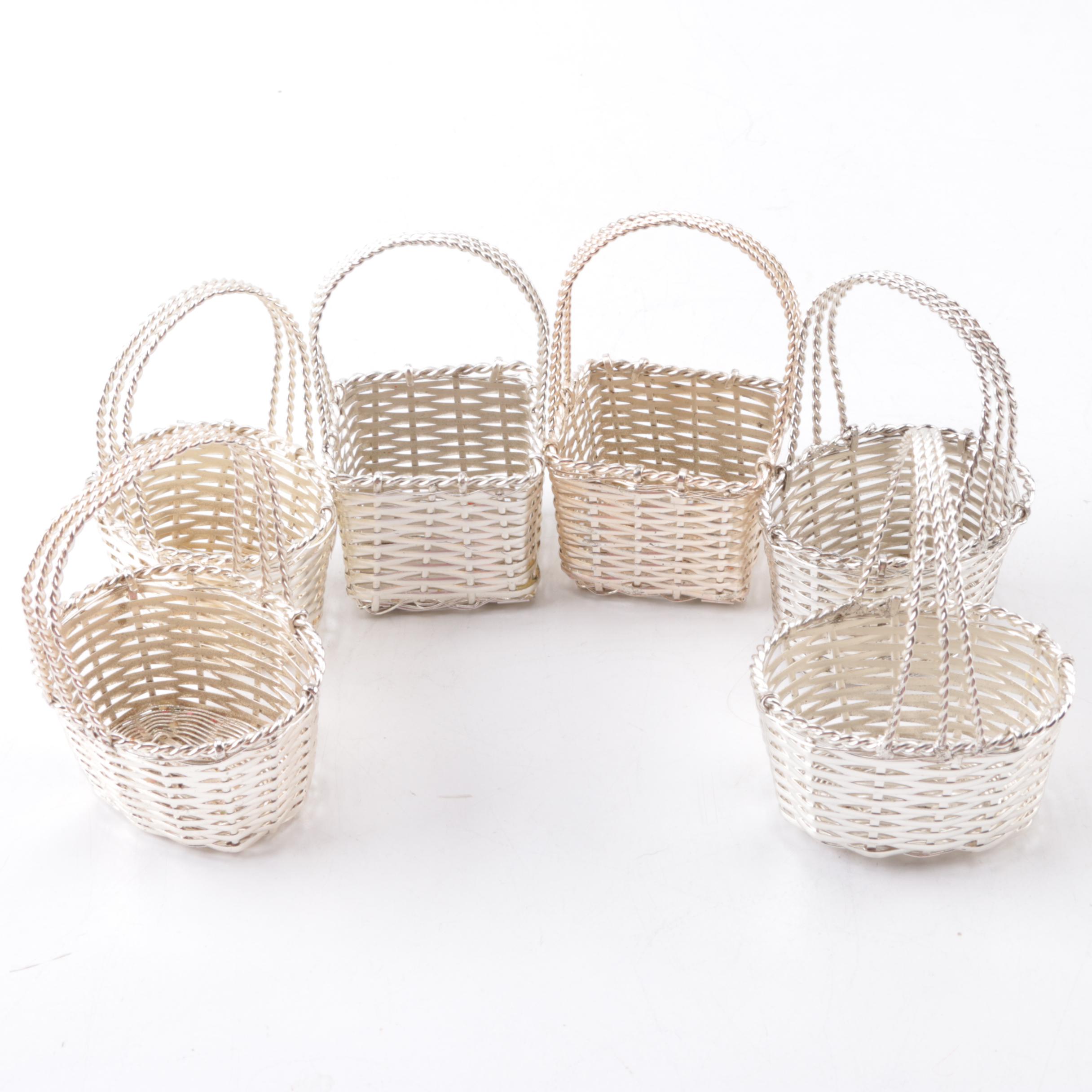 Department 56 Silver Plate Trinket Baskets