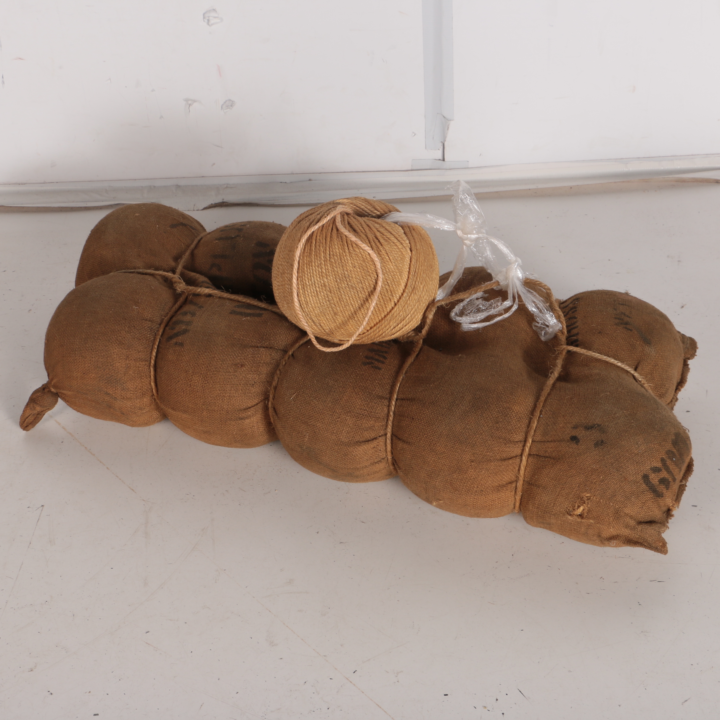 Vintage Twine Bundled in a Burlap Sack