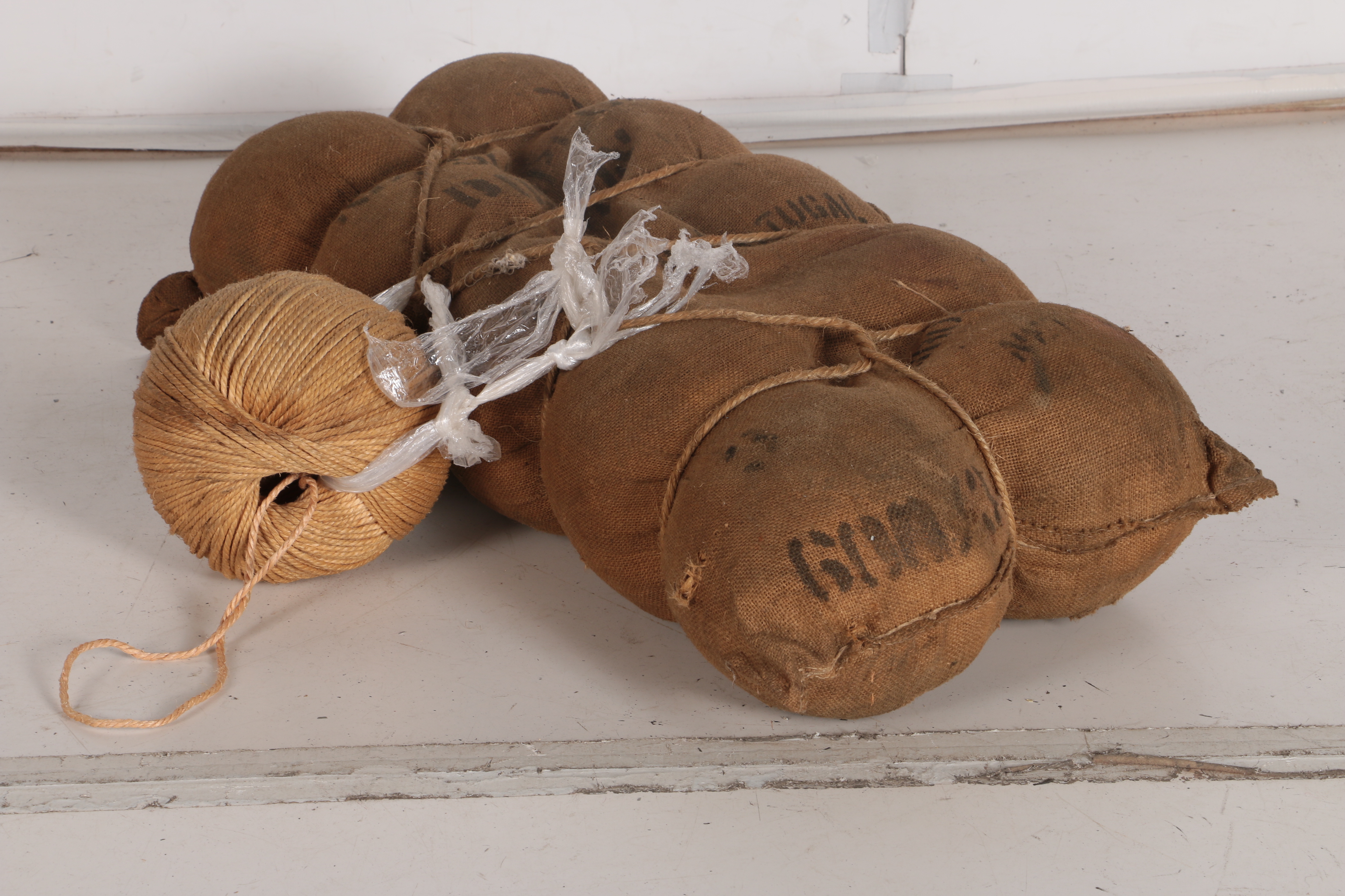 Vintage Twine Bundled in a Burlap Sack