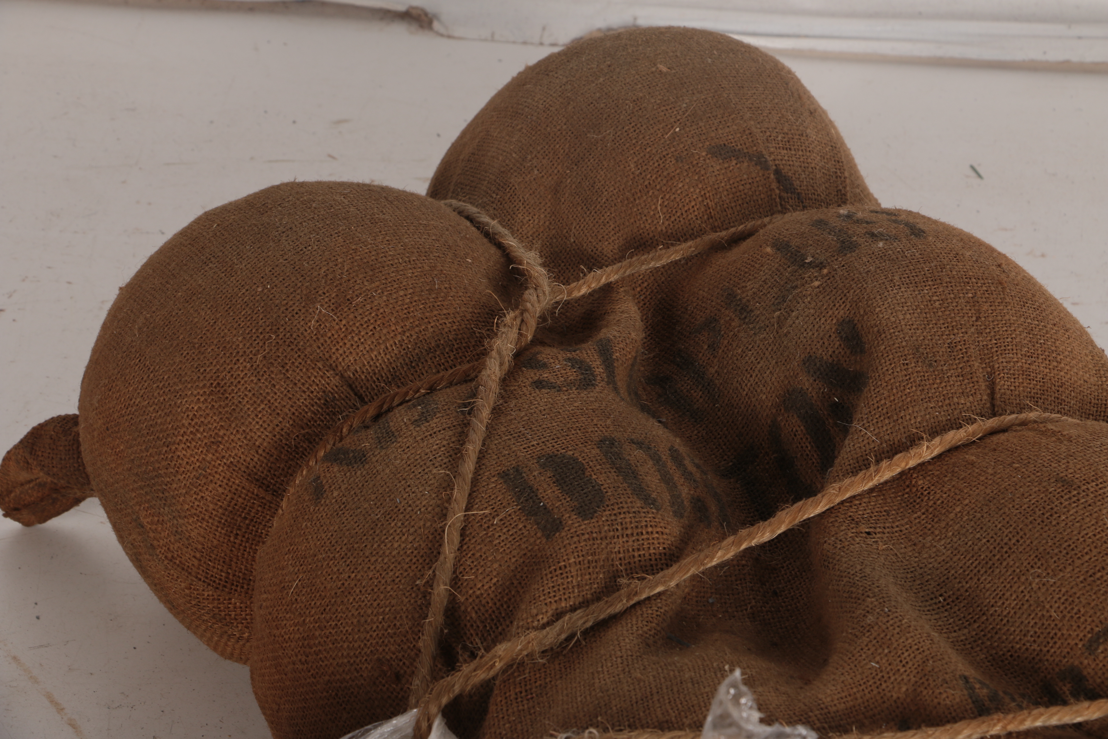 Vintage Twine Bundled in a Burlap Sack