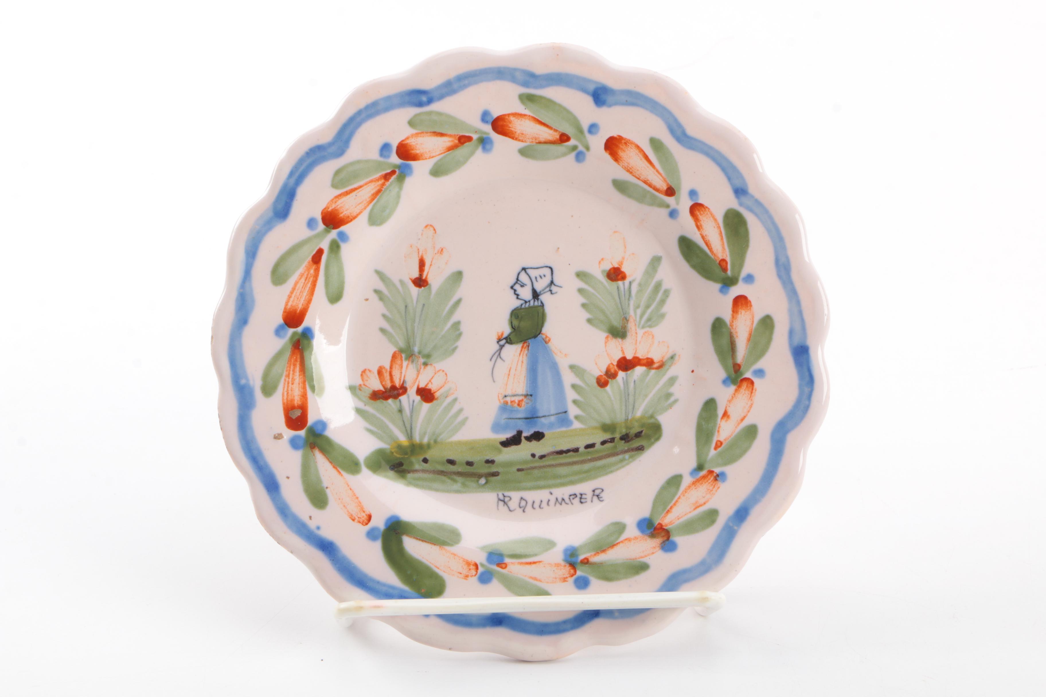 Henriot Quimper French Faience Dinnerware
