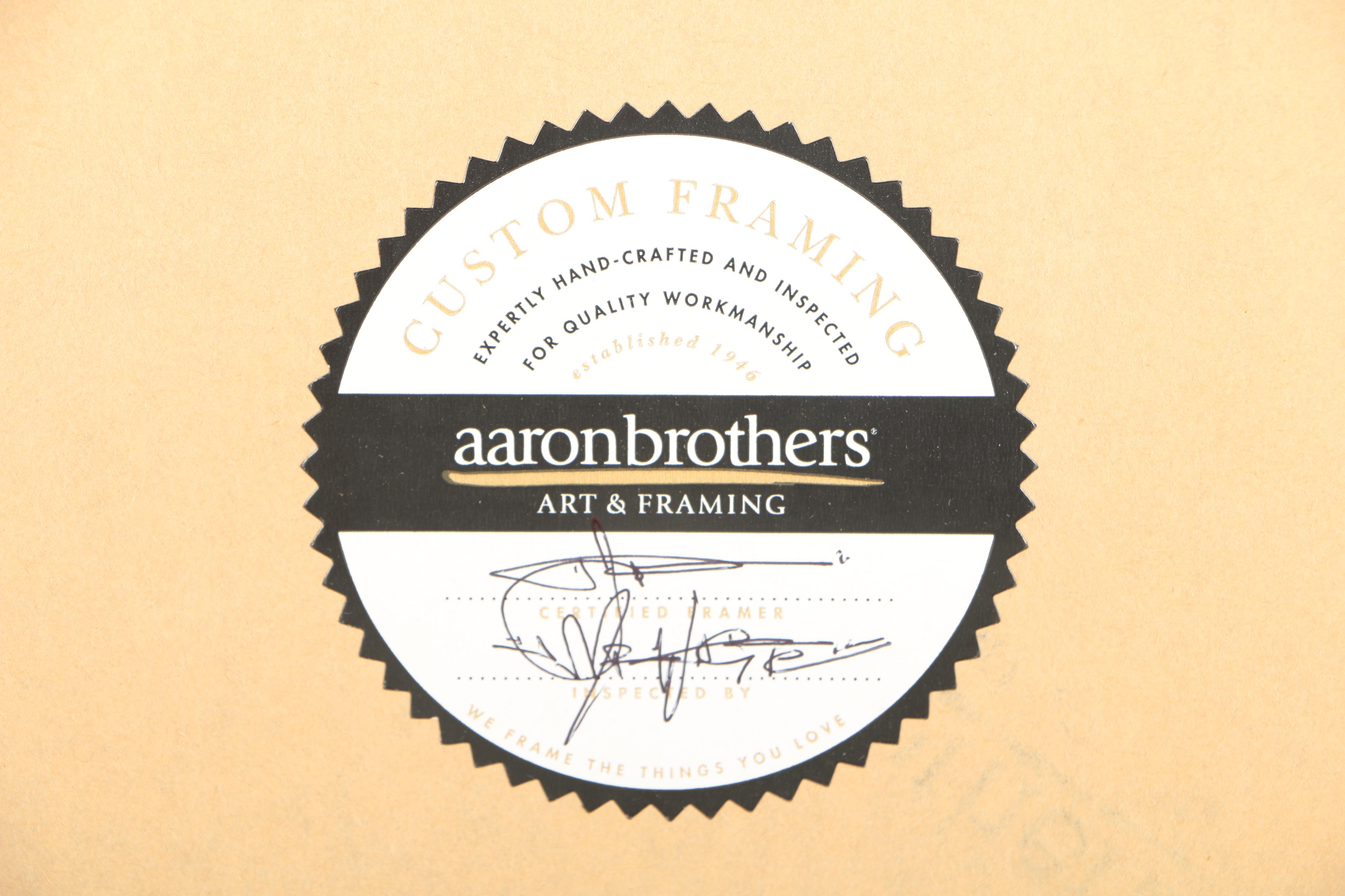 T. Domela Charcoal and Watercolor Illustration of a Stage Set