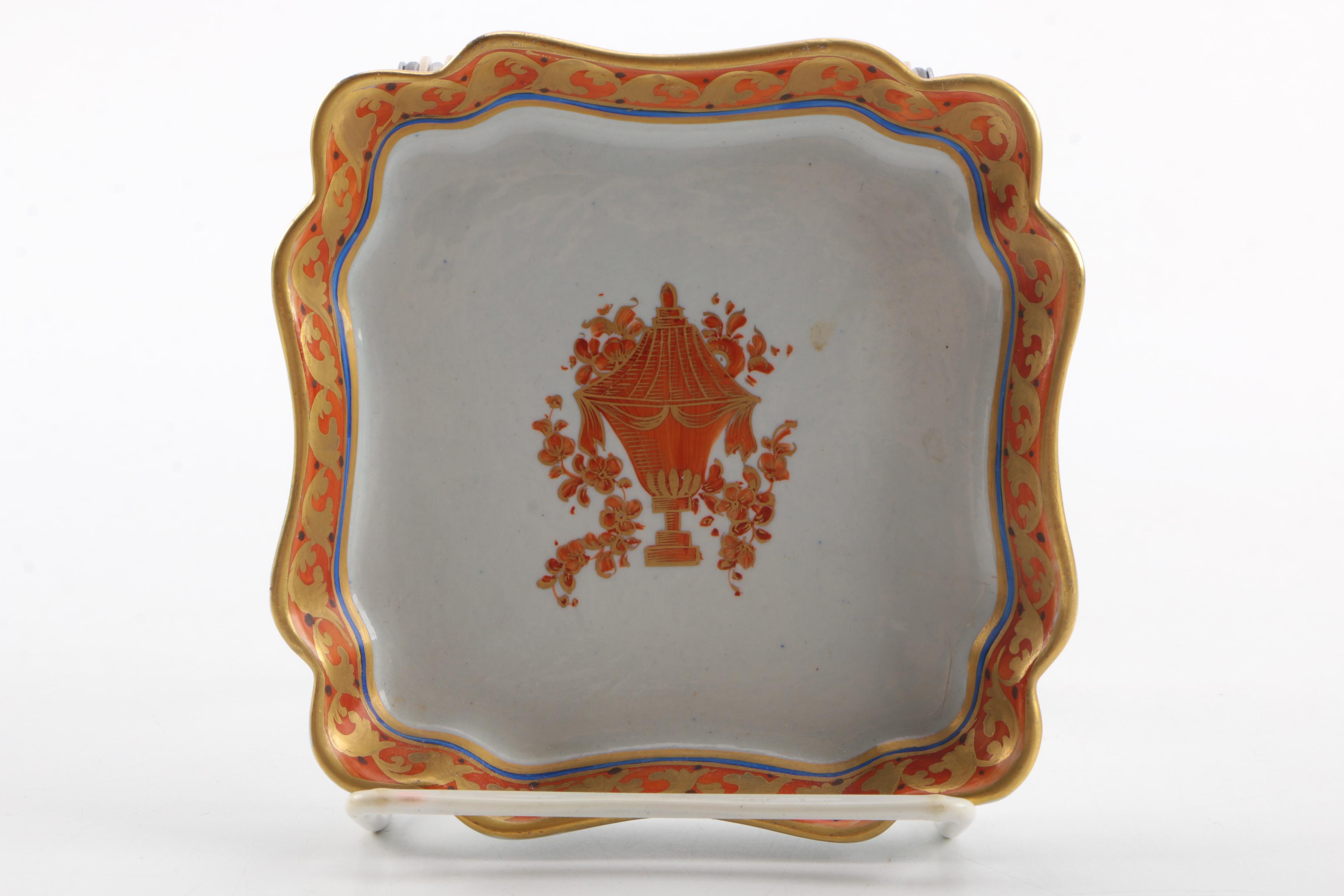 Handpainted Brown and White Ceramic Tableware