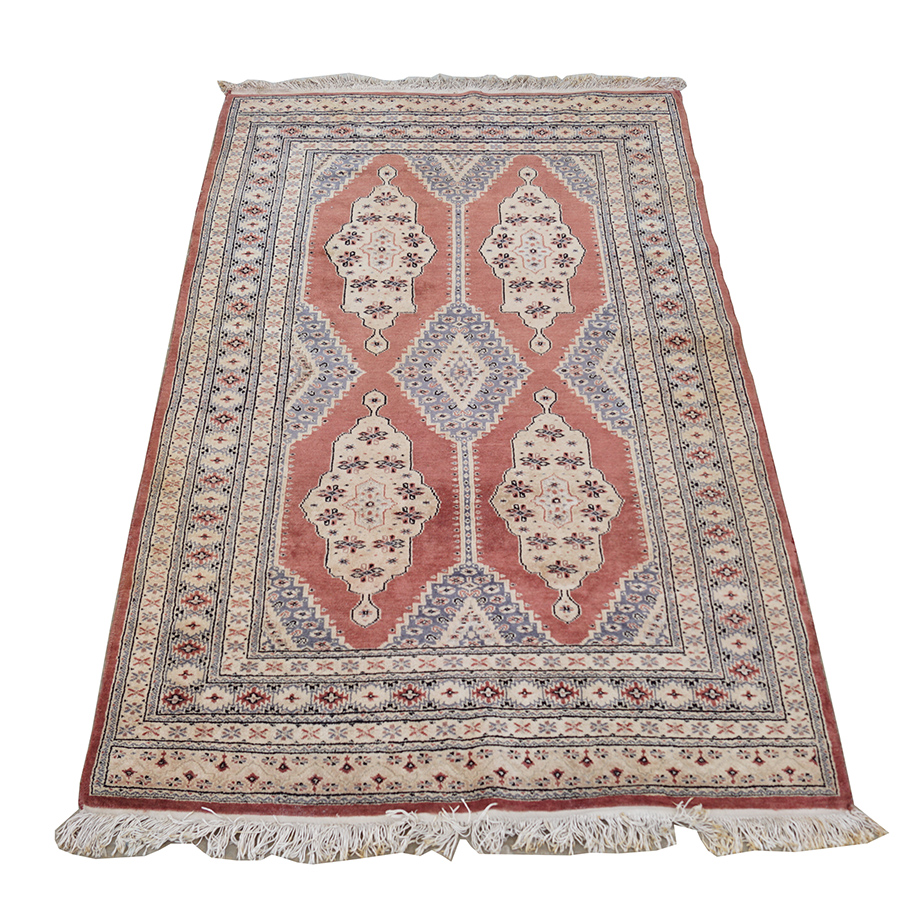 Hand-Knotted Pakistani Turkmen Area Rug