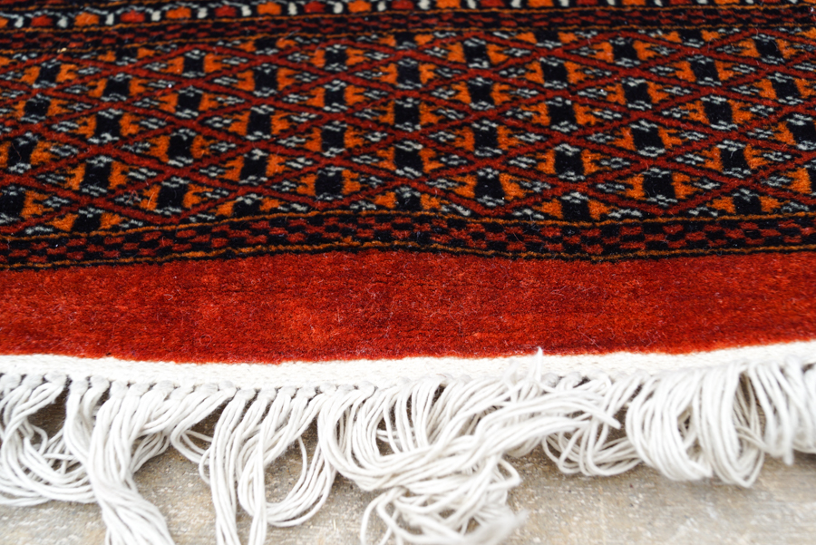 Hand-Knotted Pakistani Salor Bokhara Area Rug