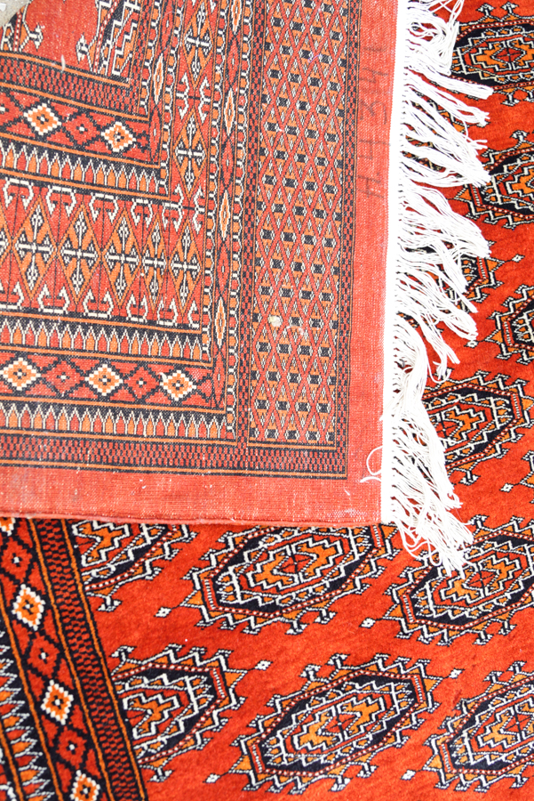 Hand-Knotted Pakistani Salor Bokhara Area Rug