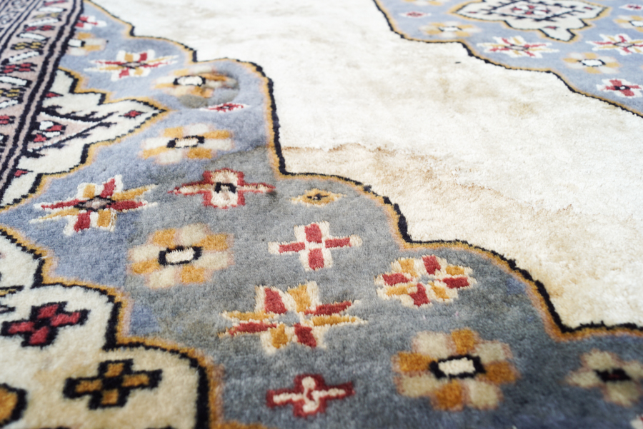 Hand-Knotted Sino-Turkmen Area Rug