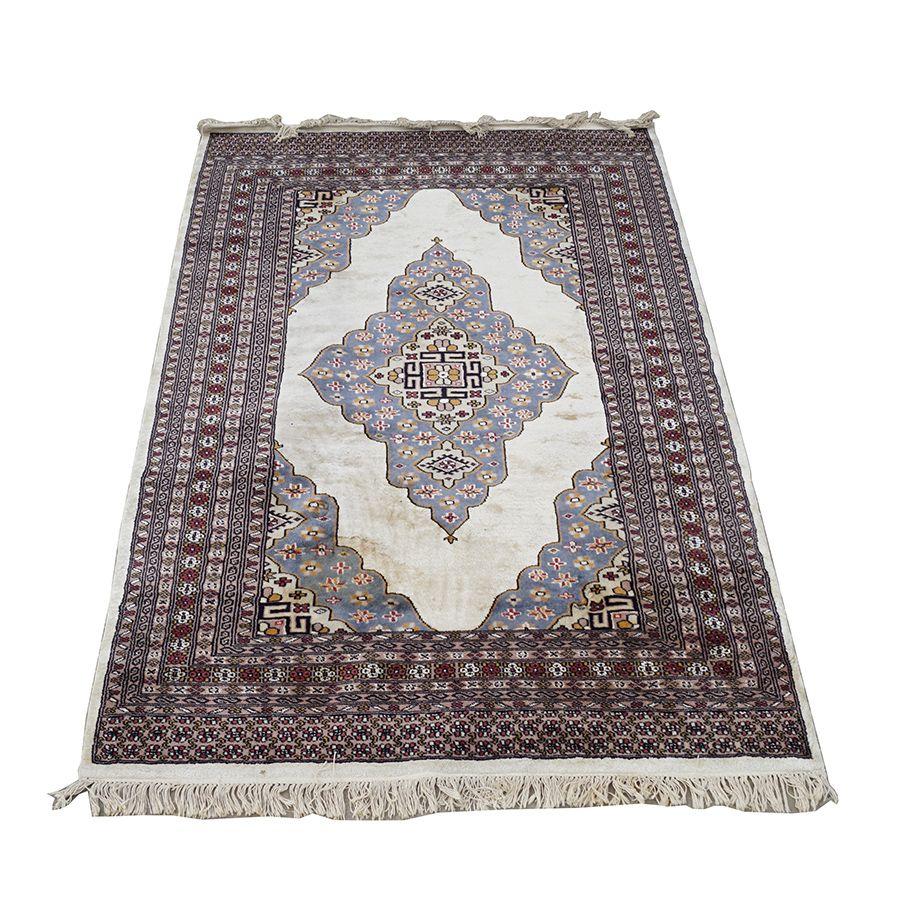 Hand-Knotted Sino-Turkmen Area Rug