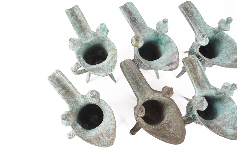 Archaistic Bronze Jue Vessels