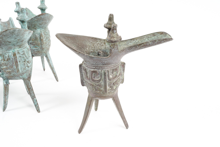 Archaistic Bronze Jue Vessels