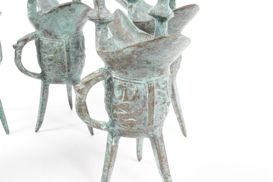 Archaistic Bronze Jue Vessels