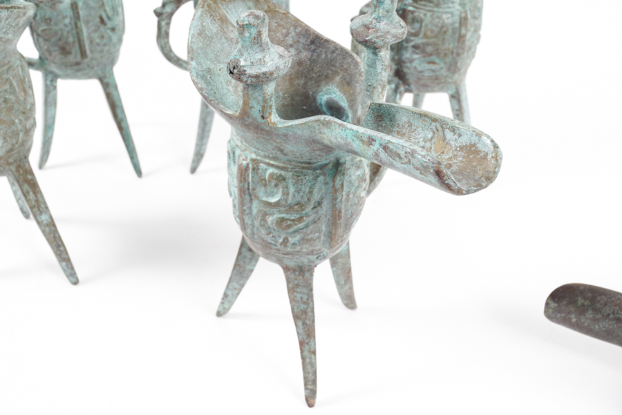 Archaistic Bronze Jue Vessels