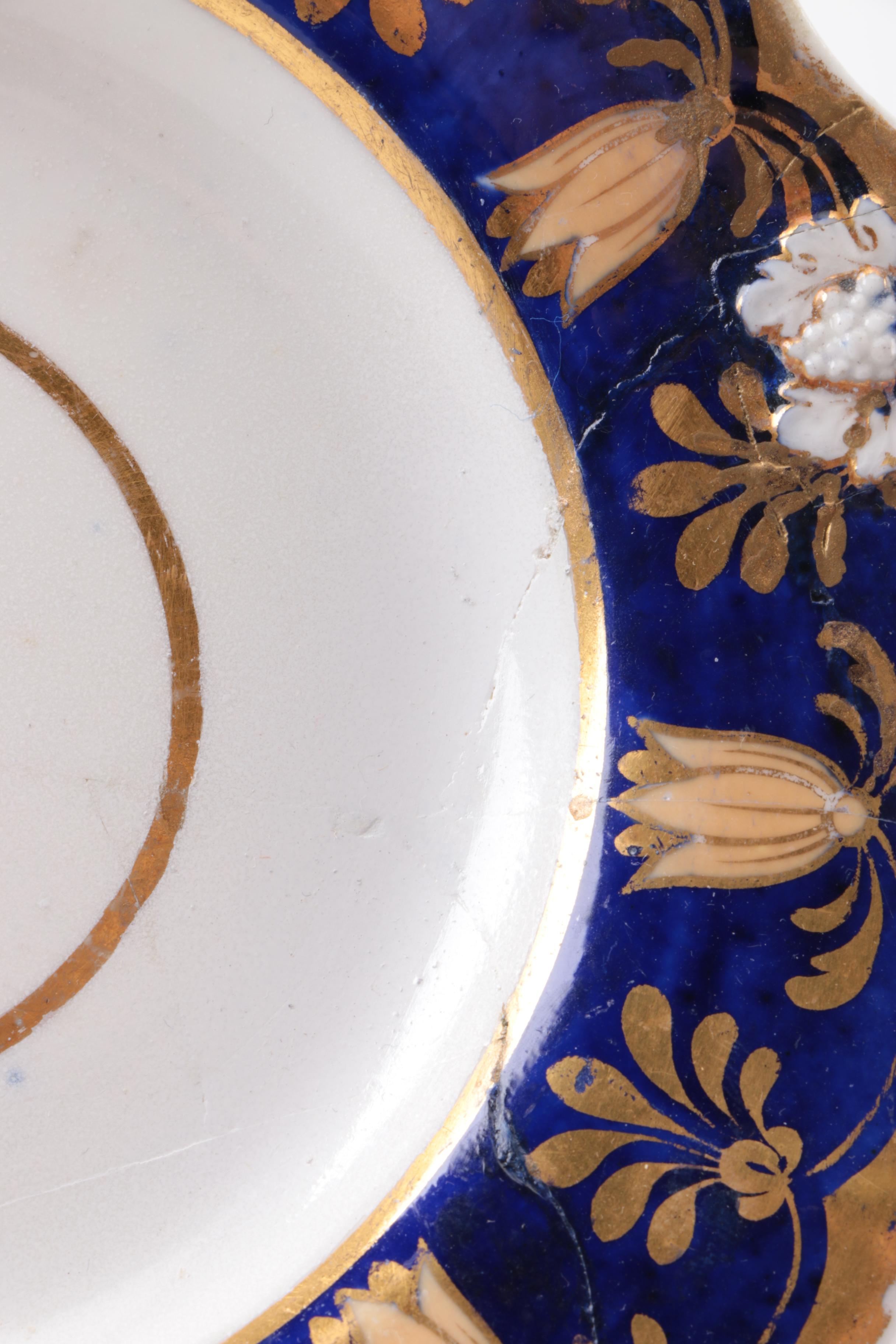 Antique Hand-Painted Porcelain Bowls and Serving Dishes