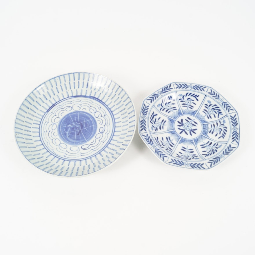 Japanese and Chinese Hand-painted Ceramic Plates