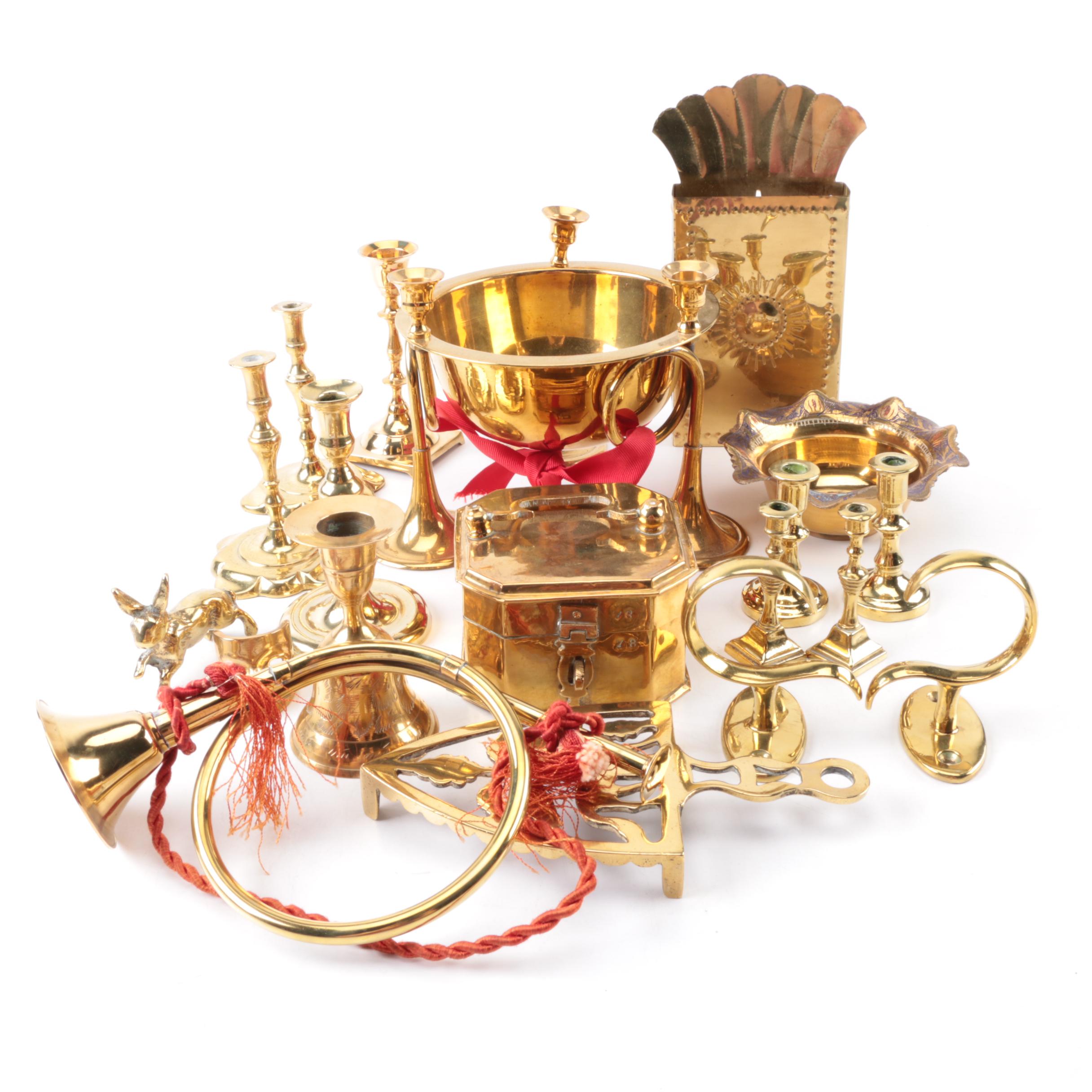 Brass Decor Lot Including PIeces from India and Sweden
