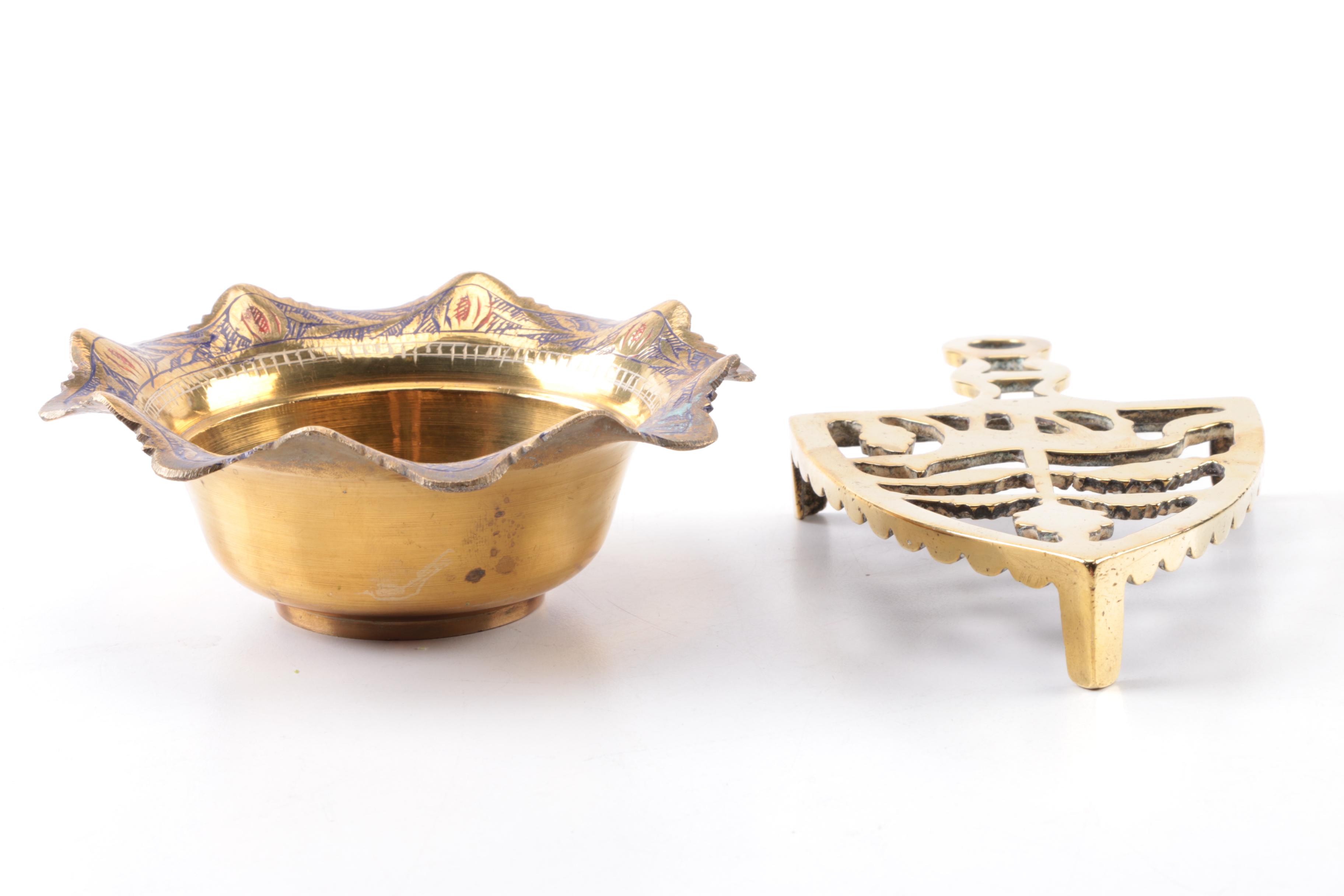 Brass Decor Lot Including PIeces from India and Sweden