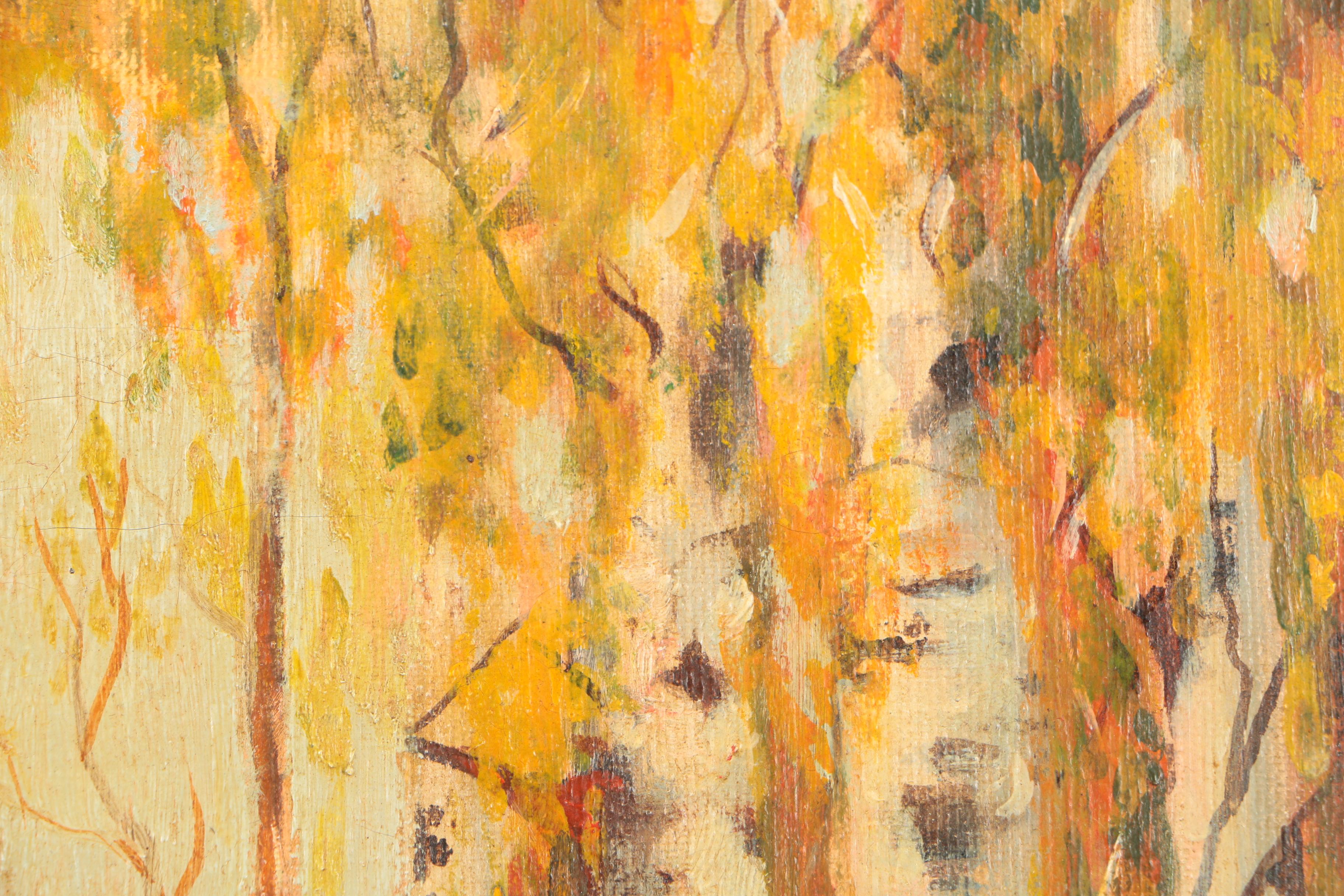 Signed Original Oil Painting of Forest Path