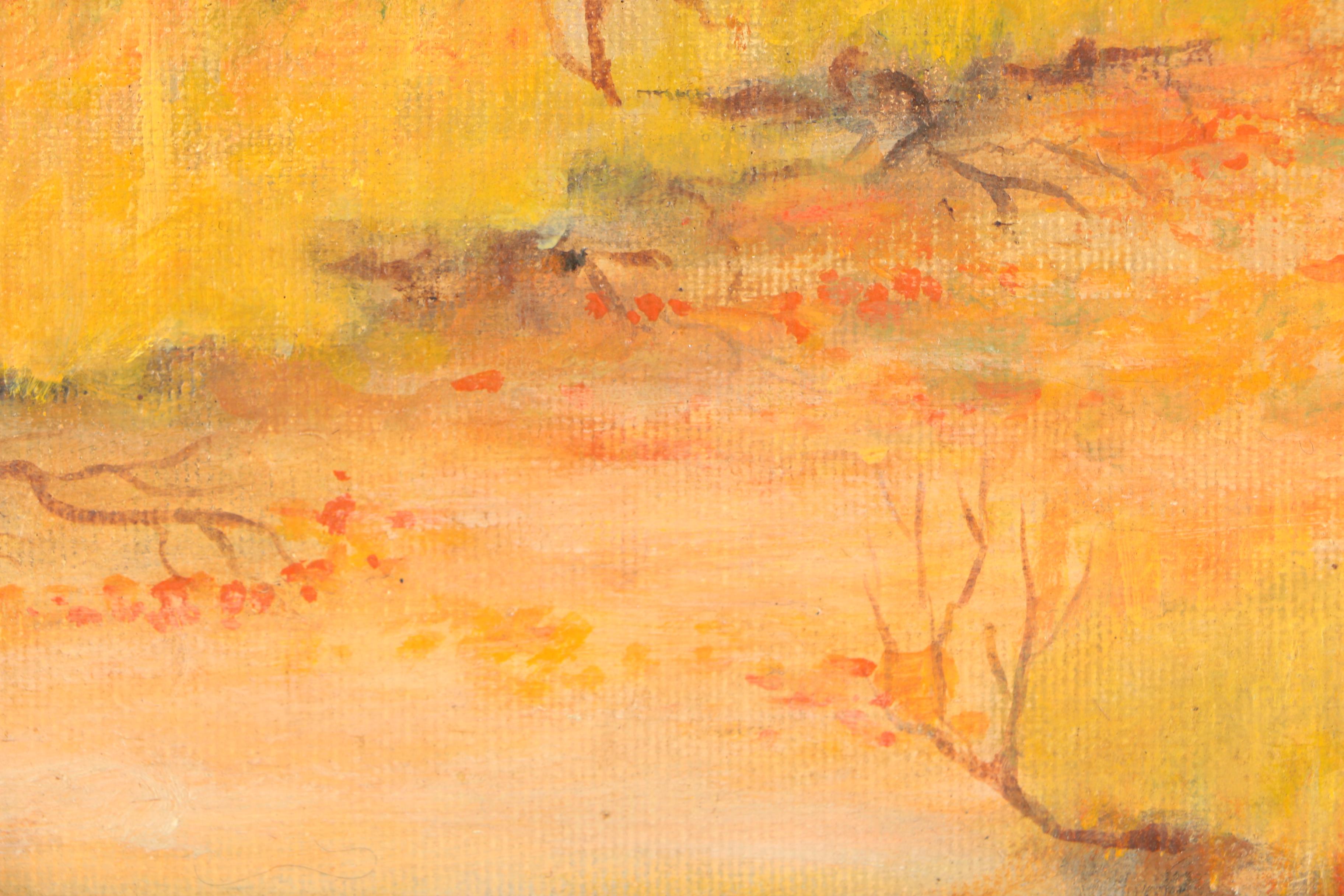 Signed Original Oil Painting of Forest Path