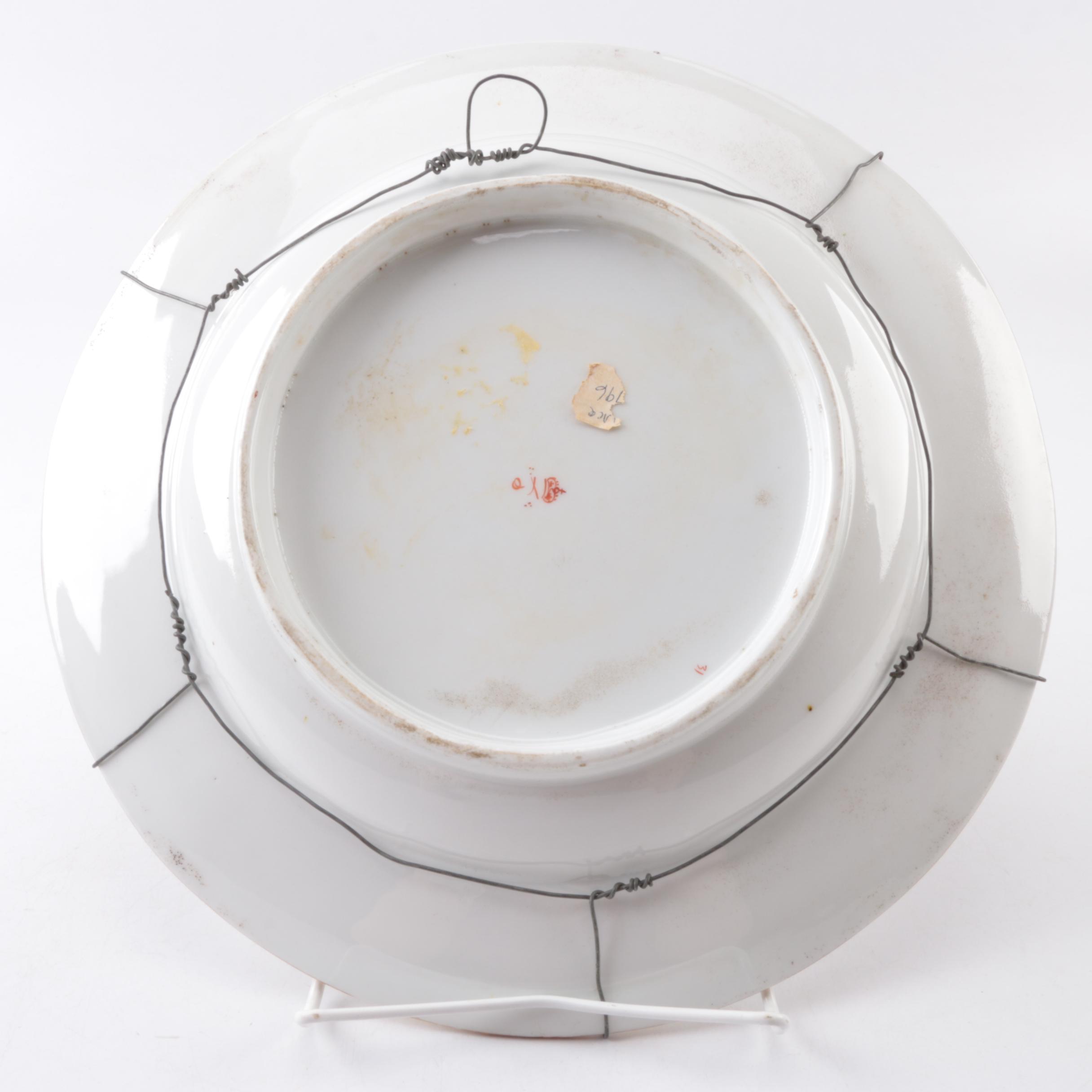 Antique Hand-Painted Derby Soup Plate