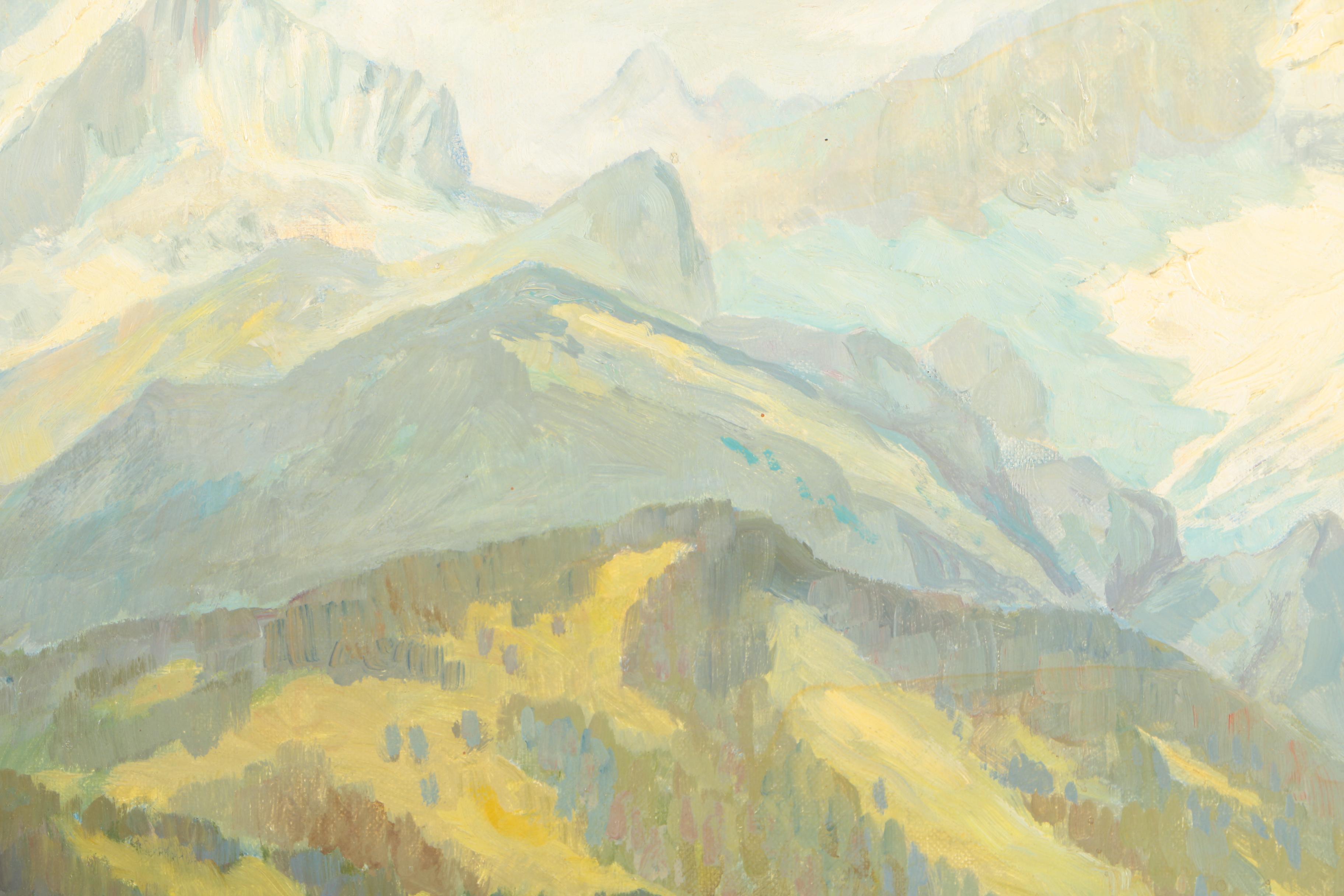 Hans Jemüller Original Signed Oil Landscape Painting on Canvas