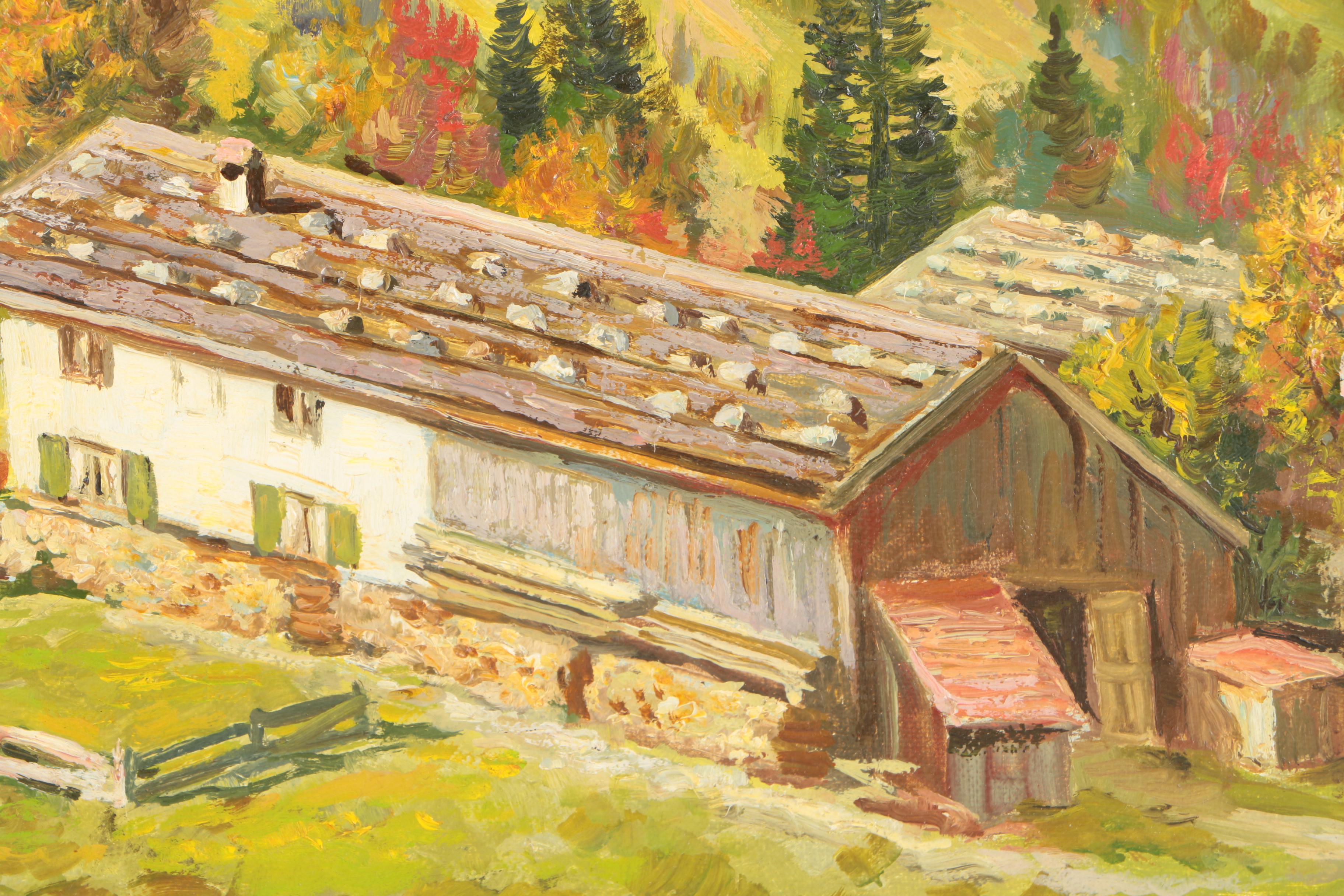 Hans Jemüller Original Signed Oil Landscape Painting on Canvas