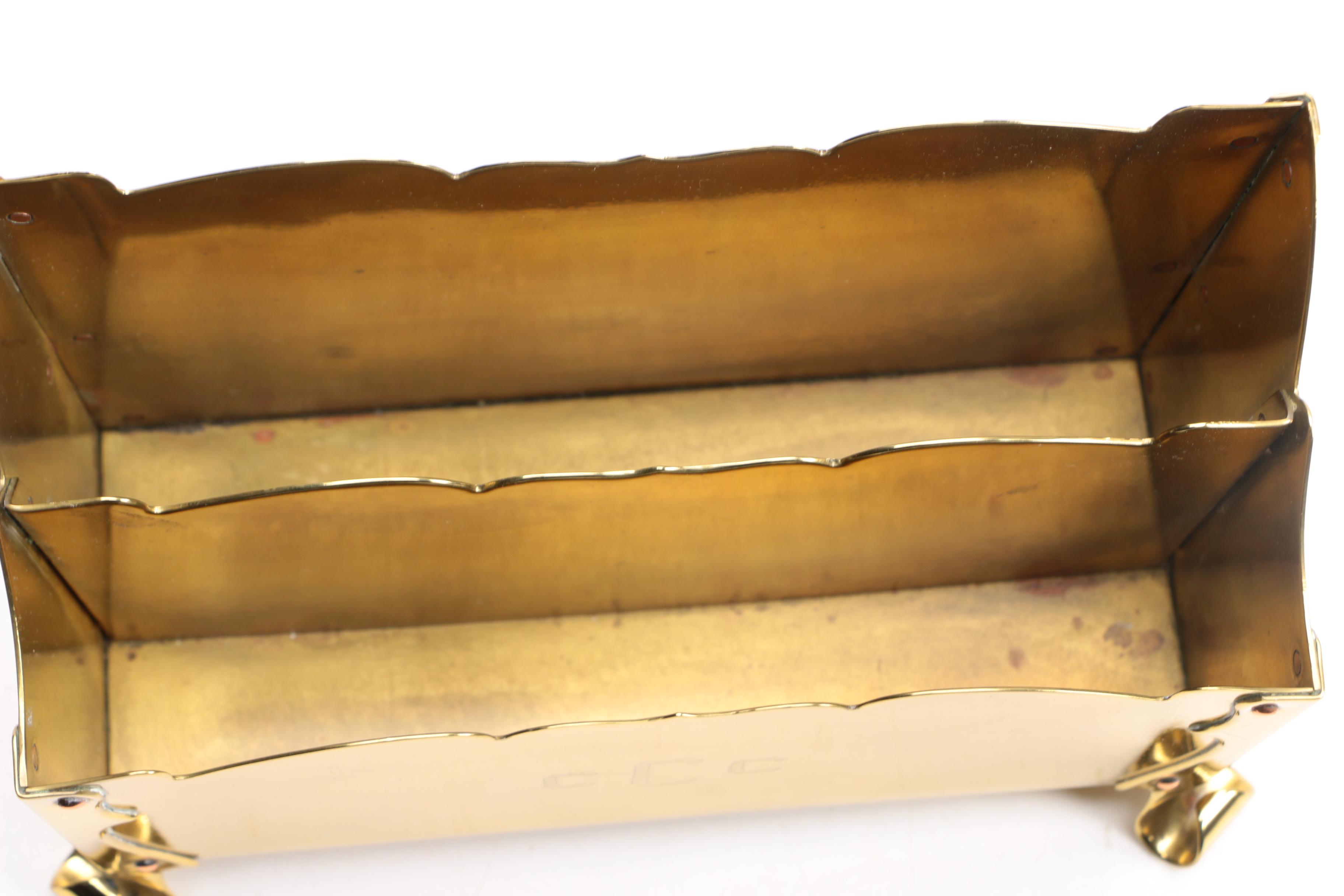 Vintage Brass Desk Organizers