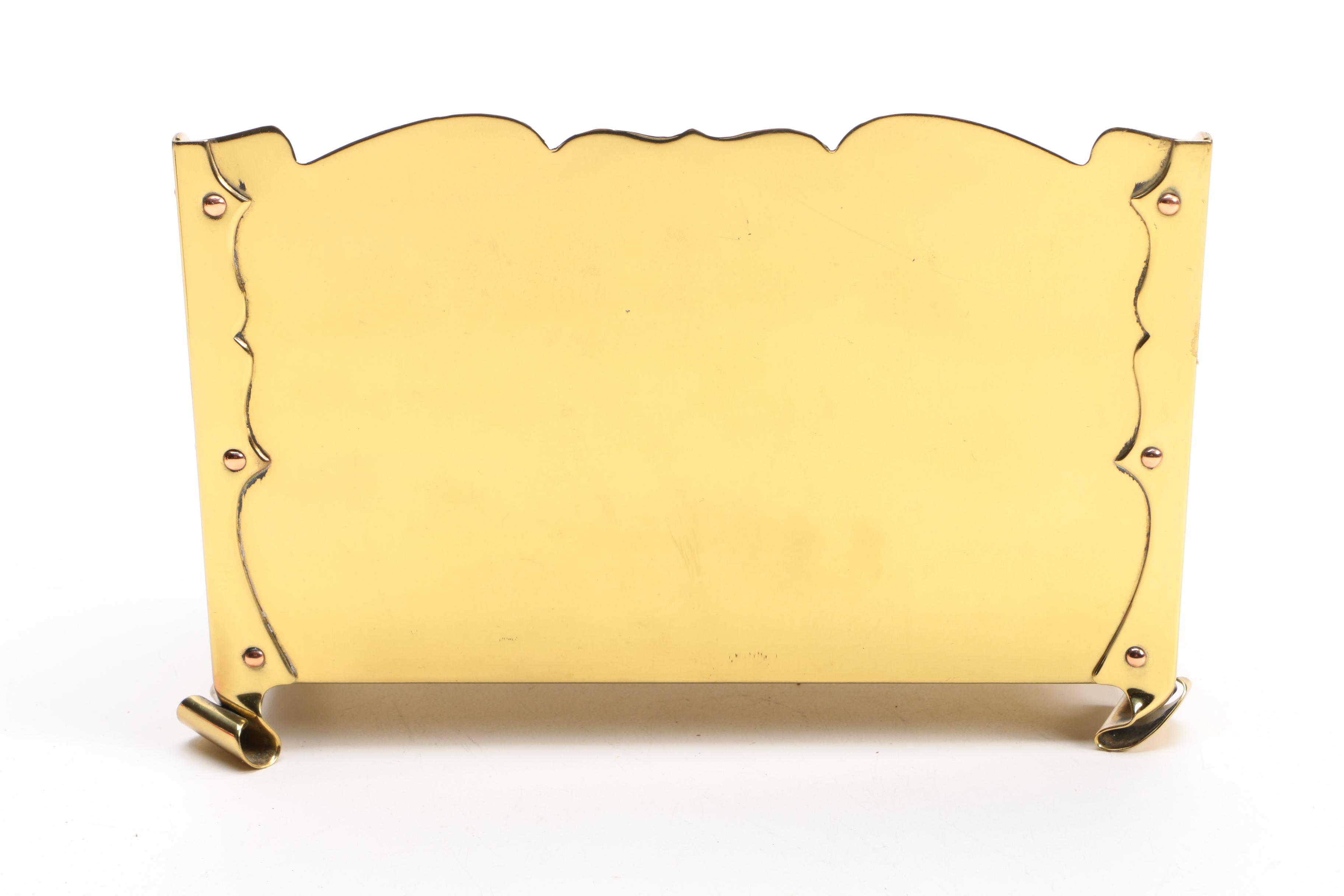 Vintage Brass Desk Organizers