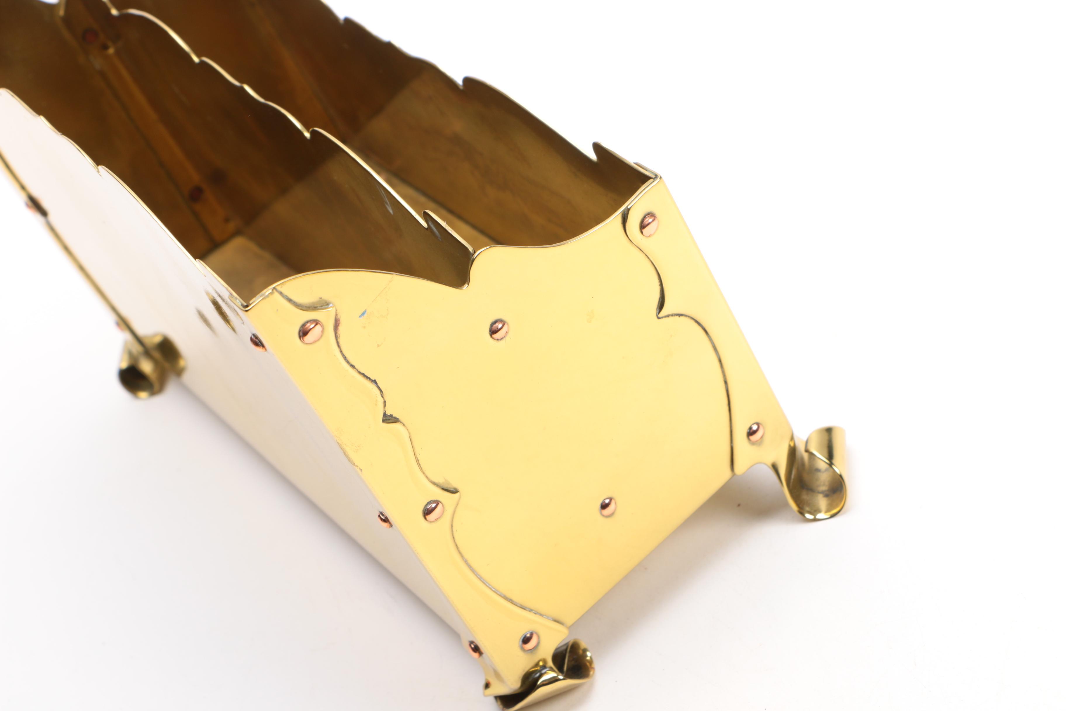 Vintage Brass Desk Organizers