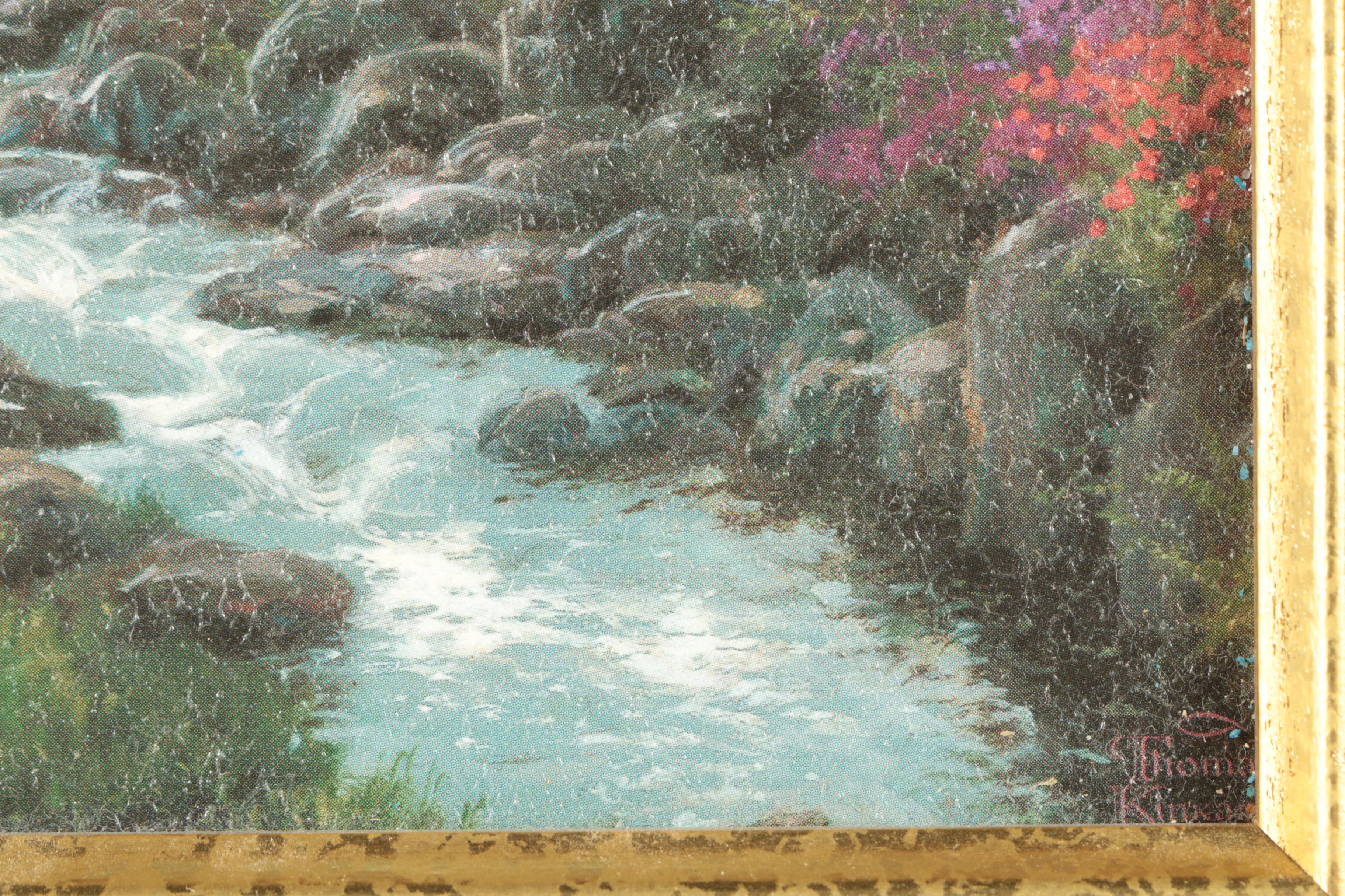 Offset Lithograph After Thomas Kinkade "Bridge of Faith"